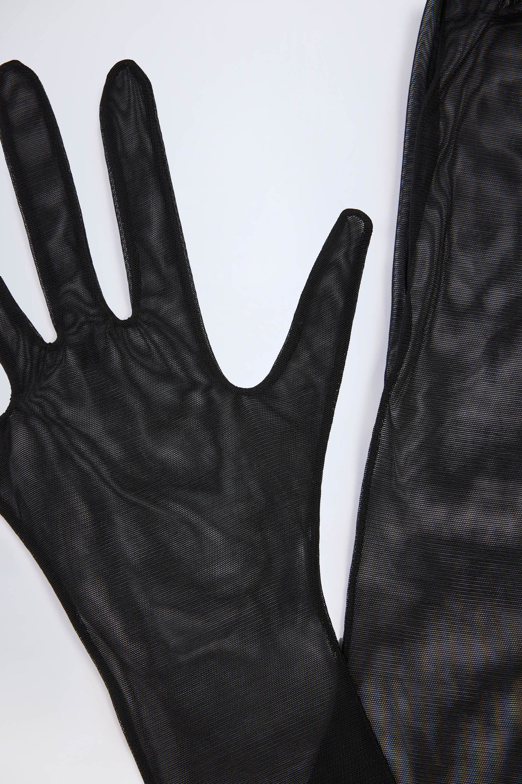 Faux Fur-Trim Gloves in Black