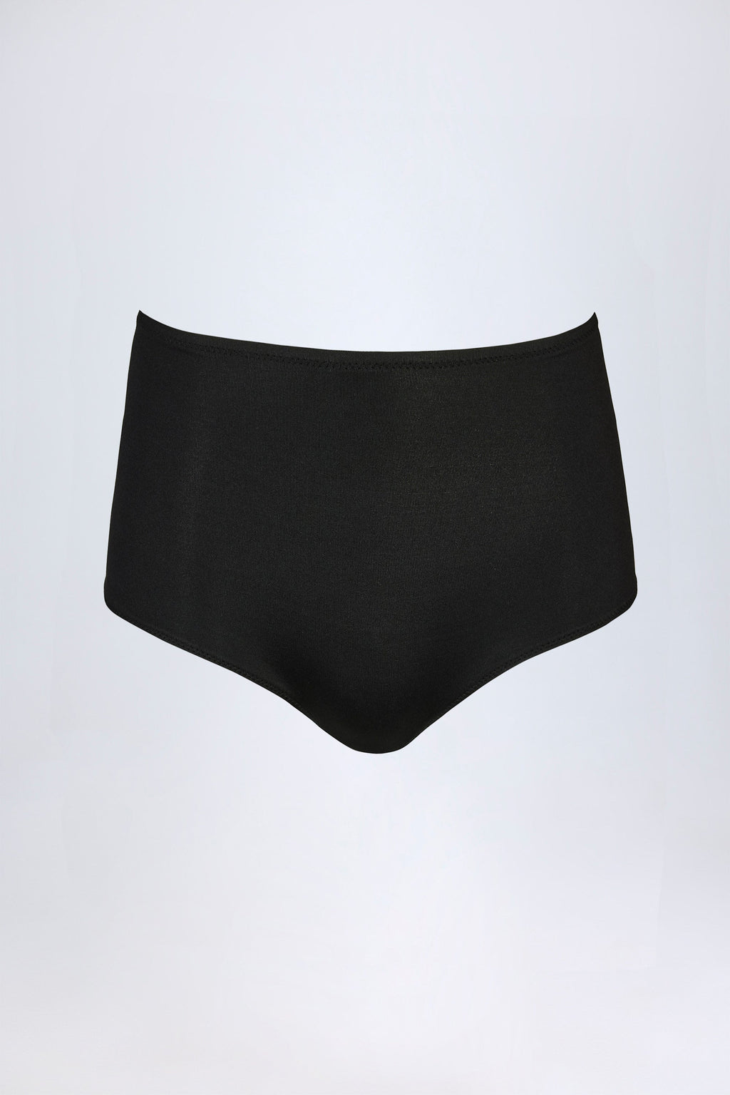 Slinky Jersey Low-Rise Hot Pants in Black