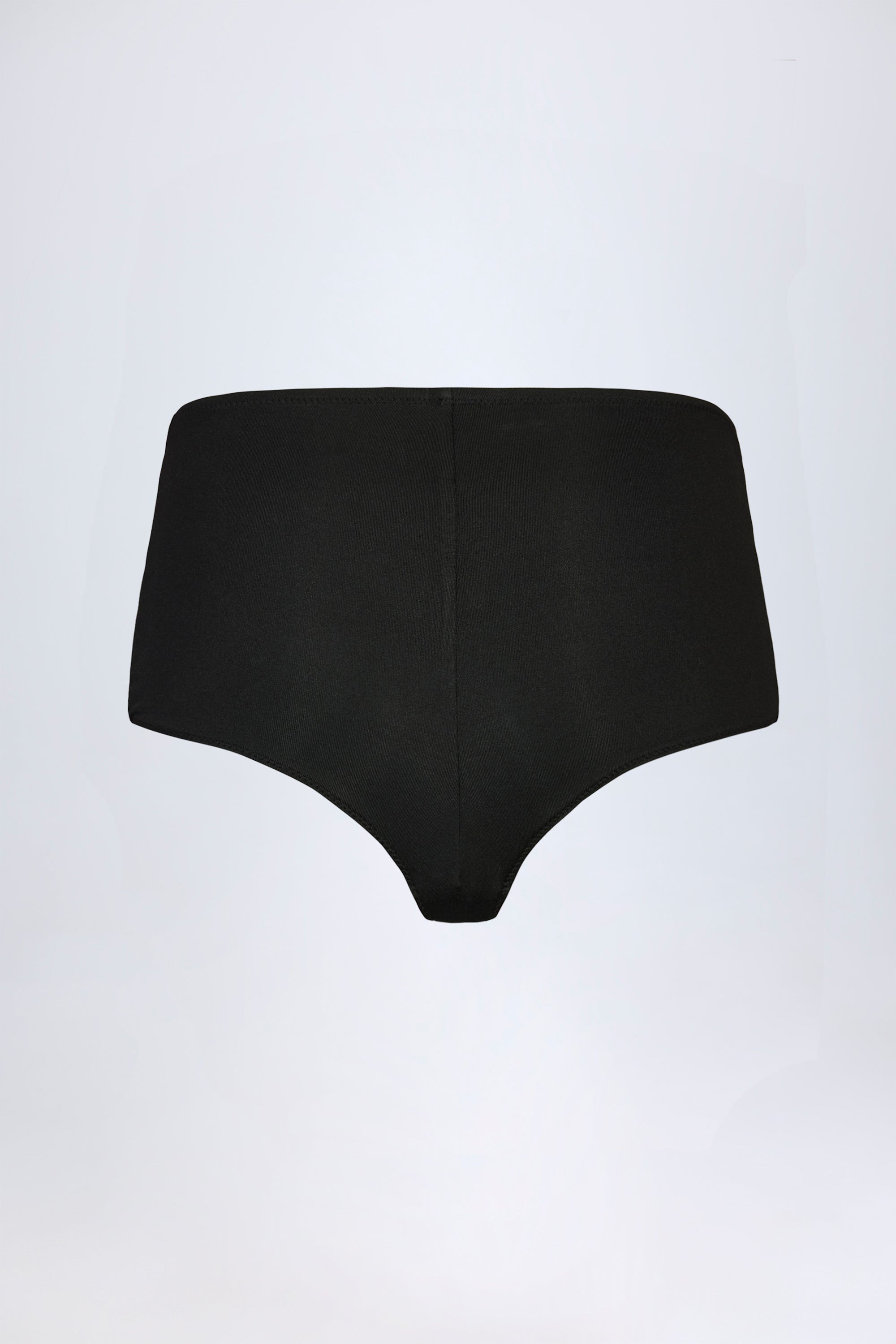 Slinky Jersey Low-Rise Hot Pants in Black