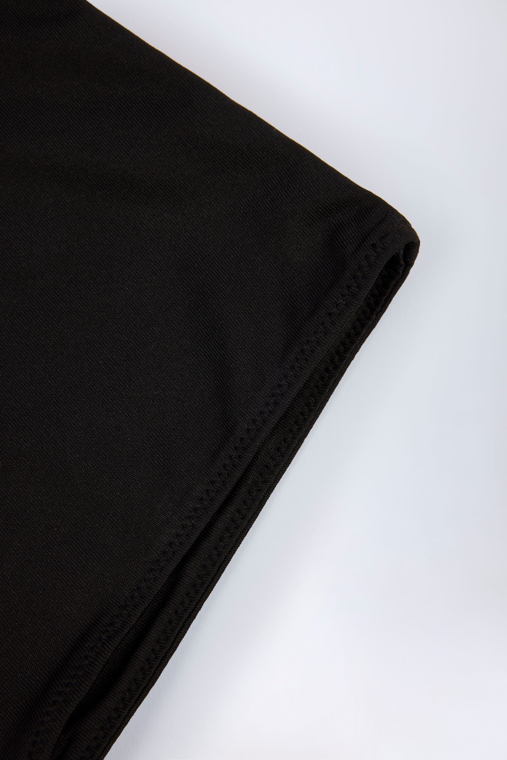 Slinky Jersey Low-Rise Hot Pants in Black