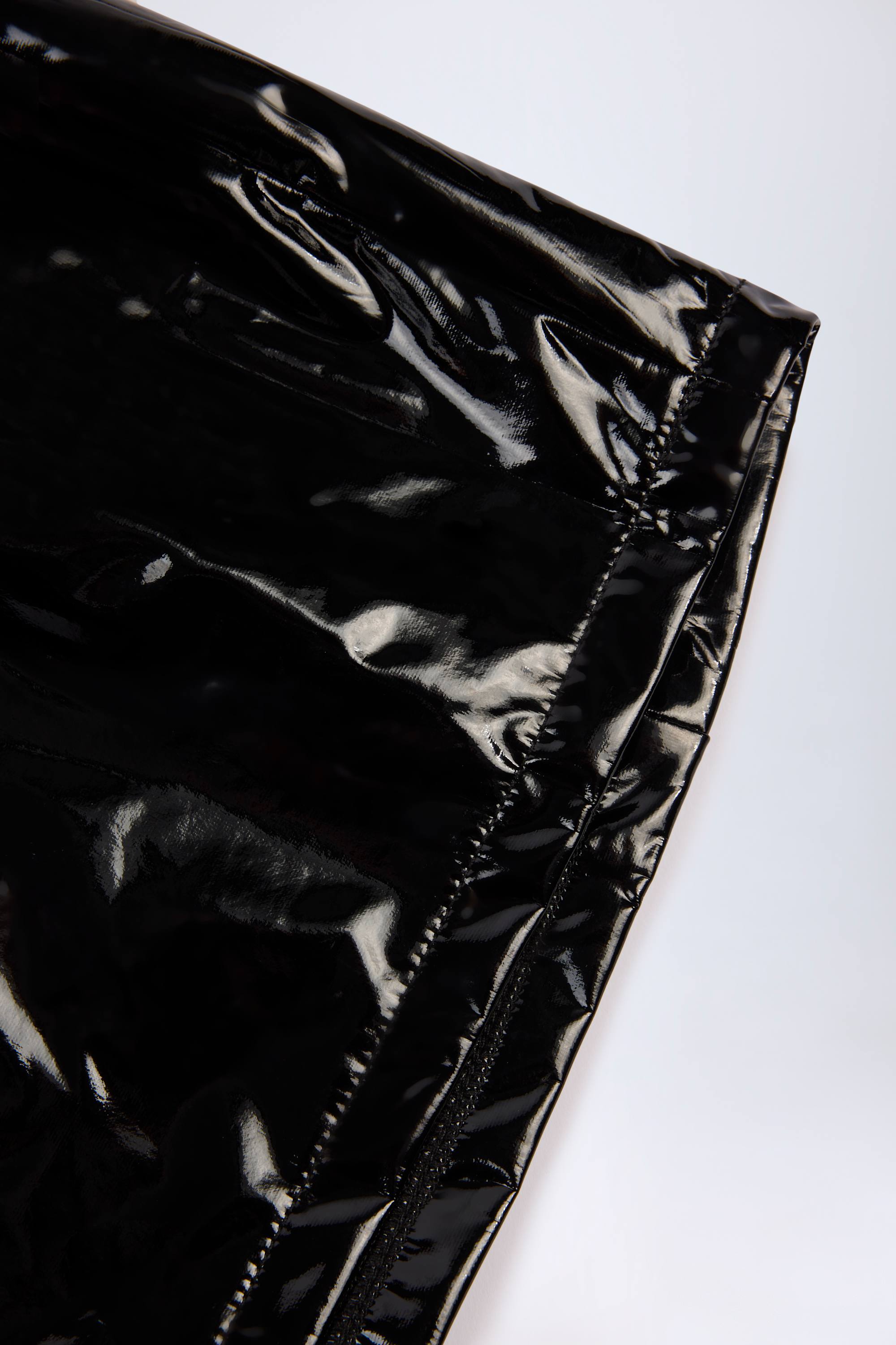 Vinyl Corset Mini Dress in Black