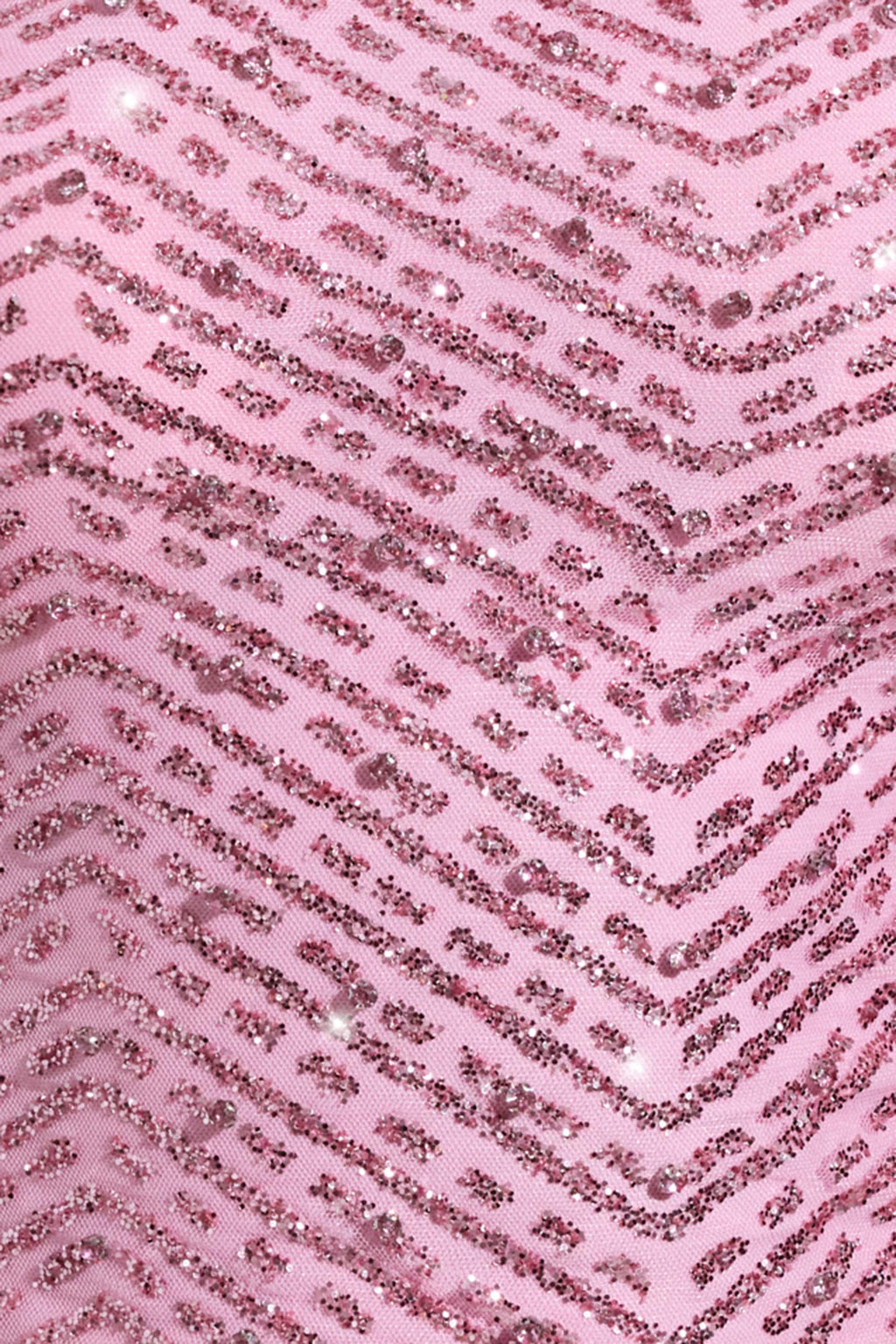 Embellished Scarf-Detail Asymmetric Top in Pink