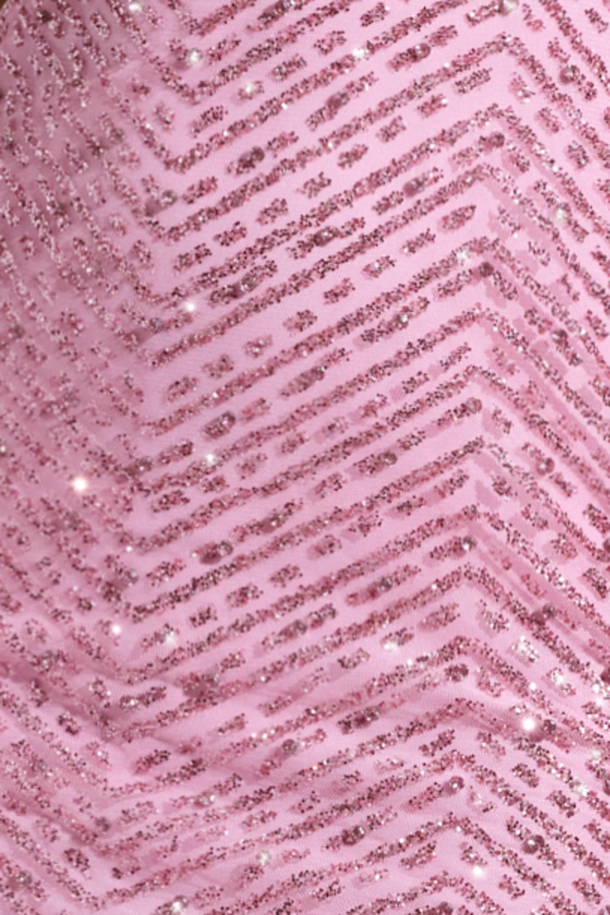 Embellished Cowl-Neck Maxi Dress in Pink