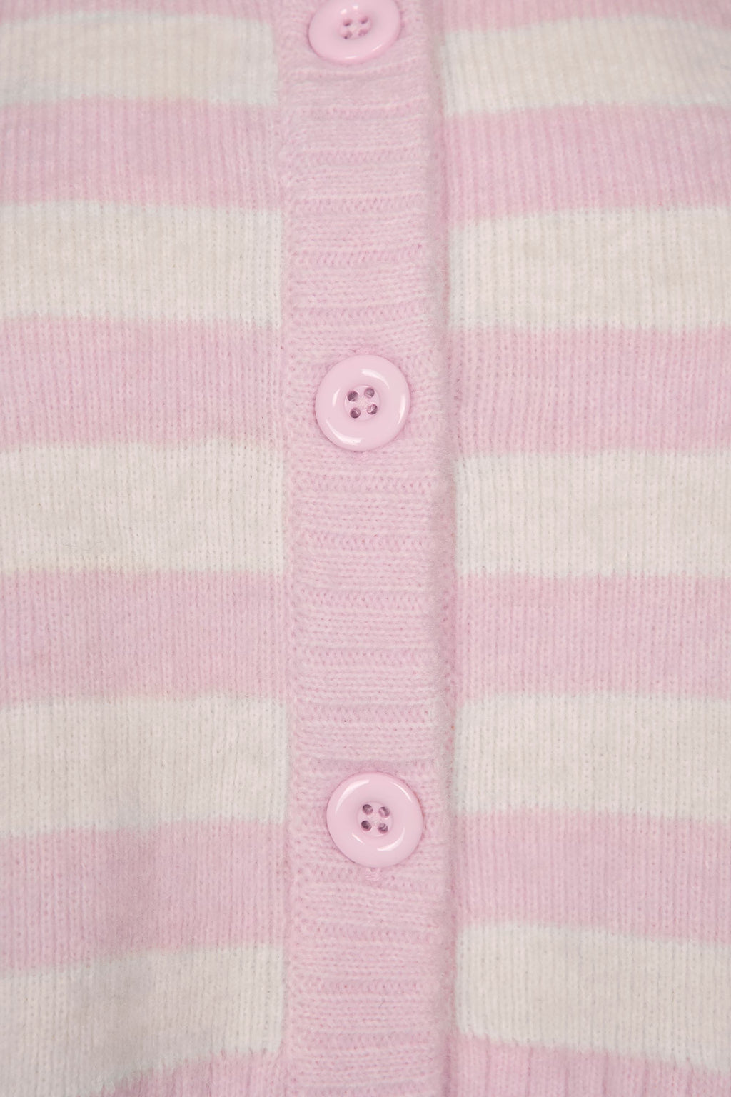 Soft Knit Stripe Cropped Cardigan in Pink Stripe
