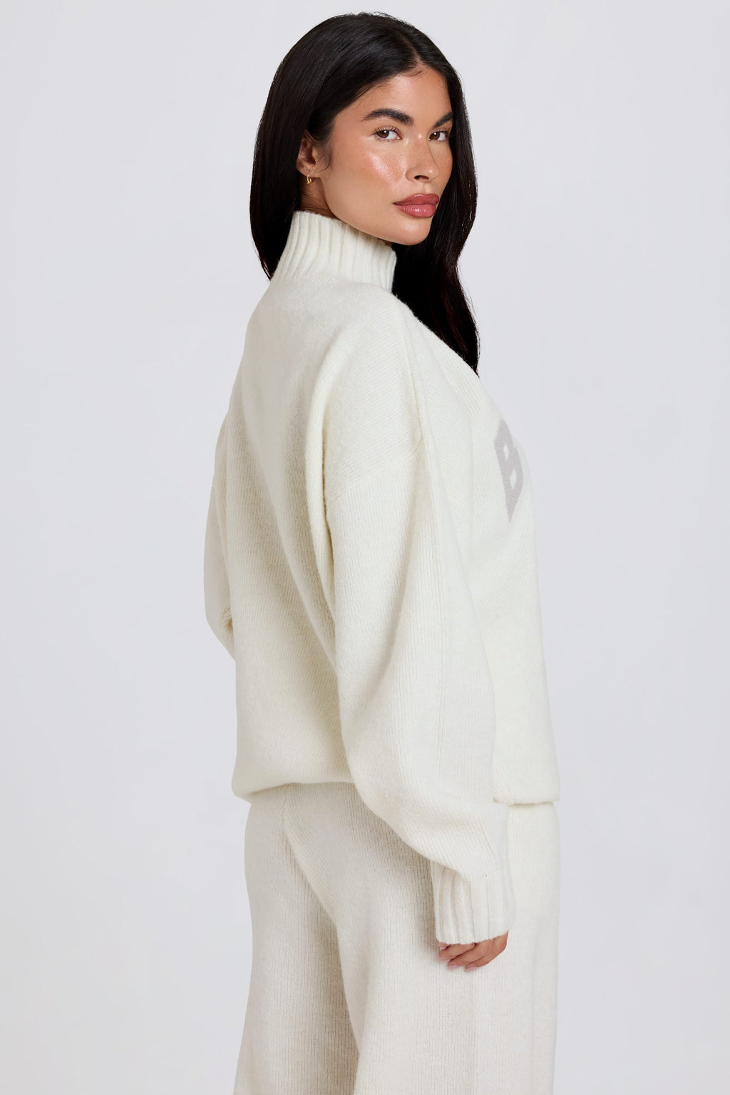 Soft Knit Oversized Jumper in Ivory