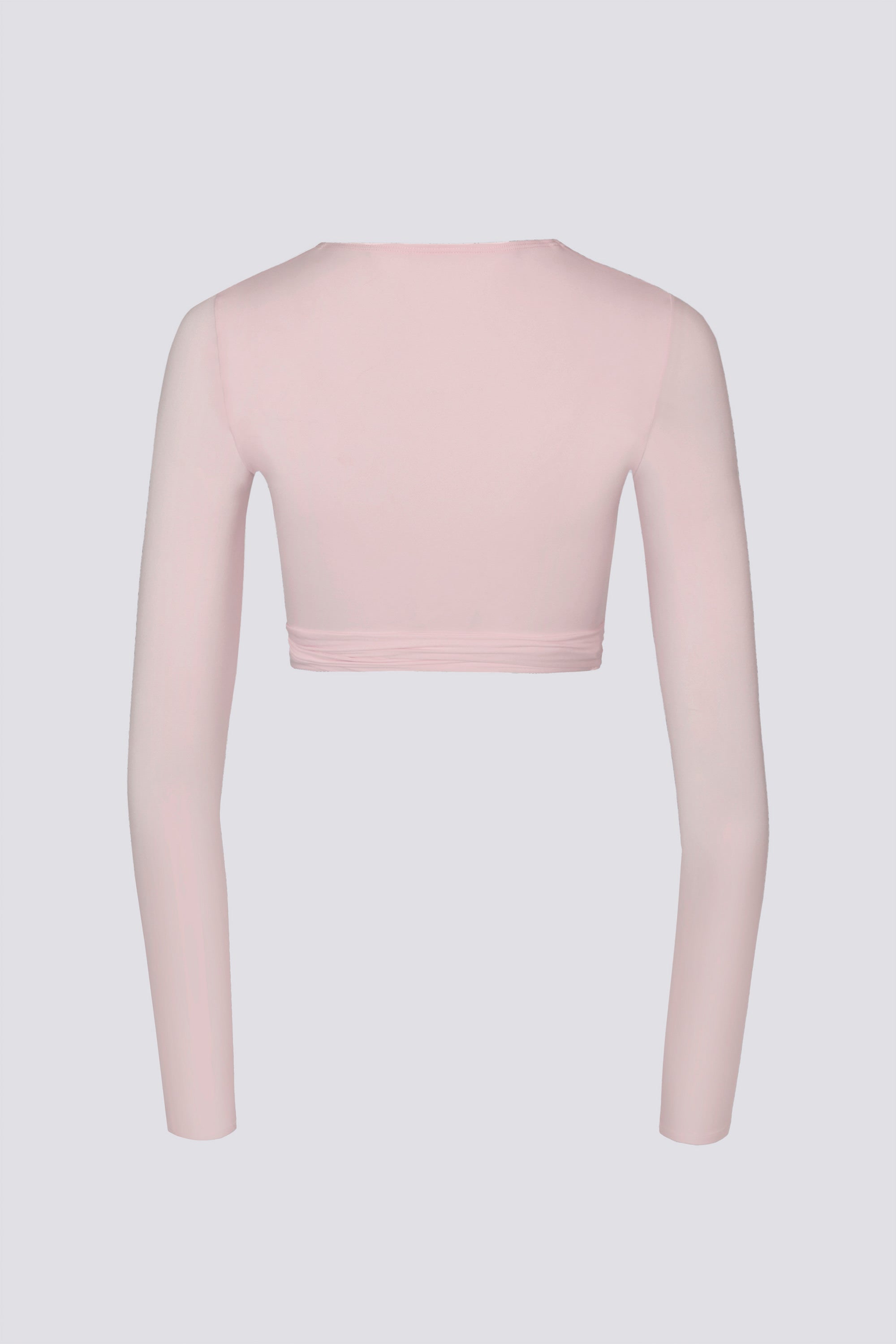 Soft Jersey Wrap Crop Top in Ballet Pink