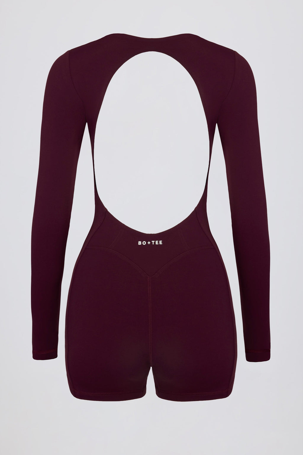 Soft Active Open-Back Unitard in Burgundy
