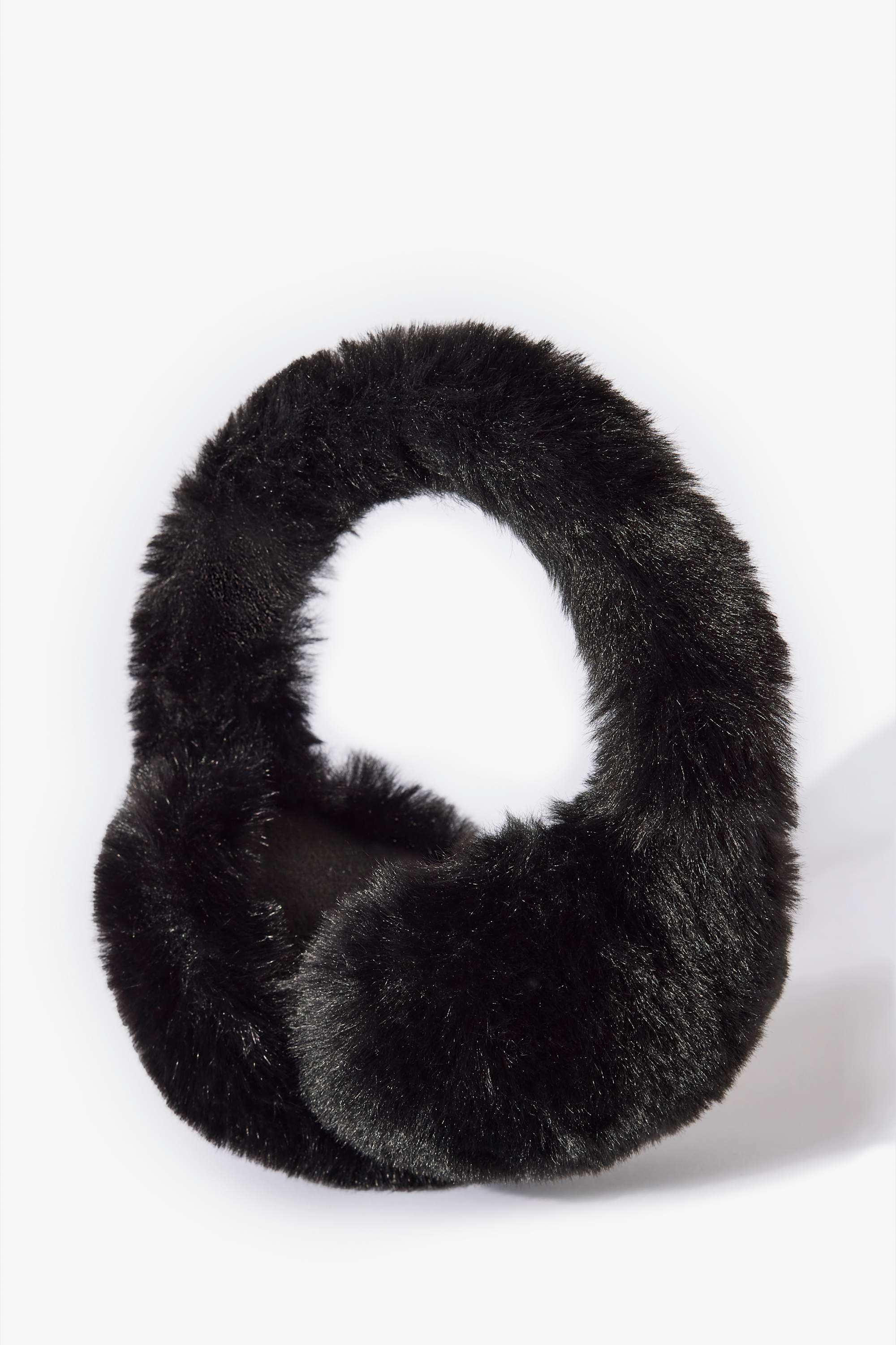 Faux-Fur Earmuffs in Black