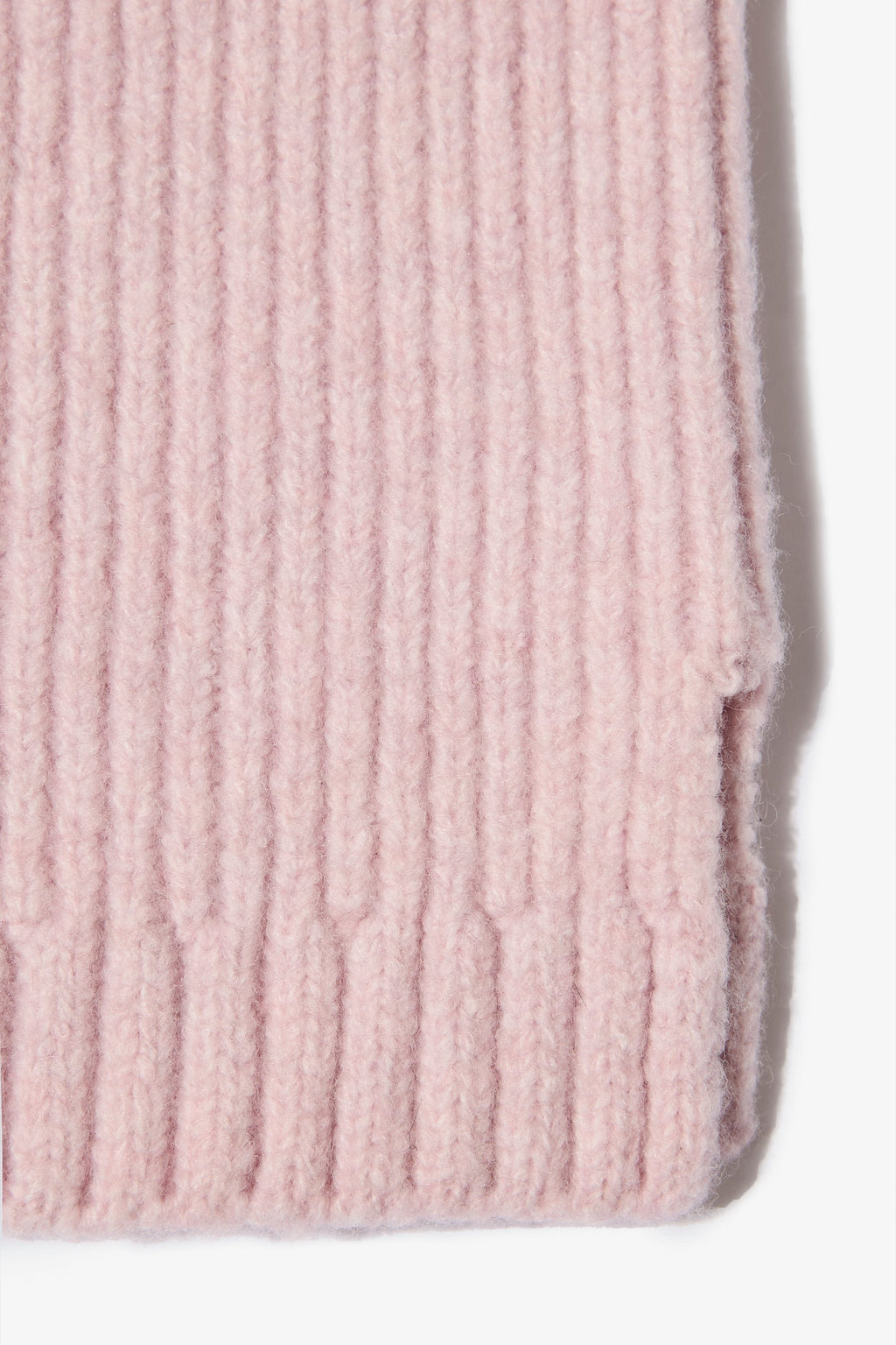 Knit Drawstring Balaclava in Powder Pink