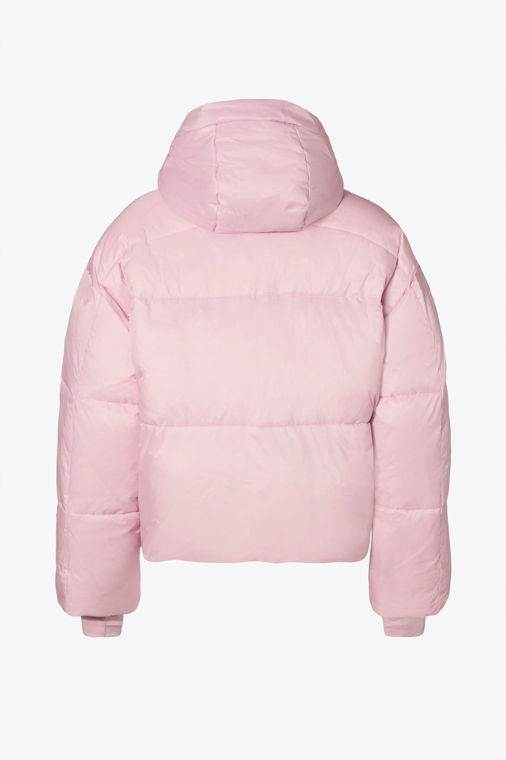 Waterproof Cropped Oversized Ski Jacket in Powder Pink
