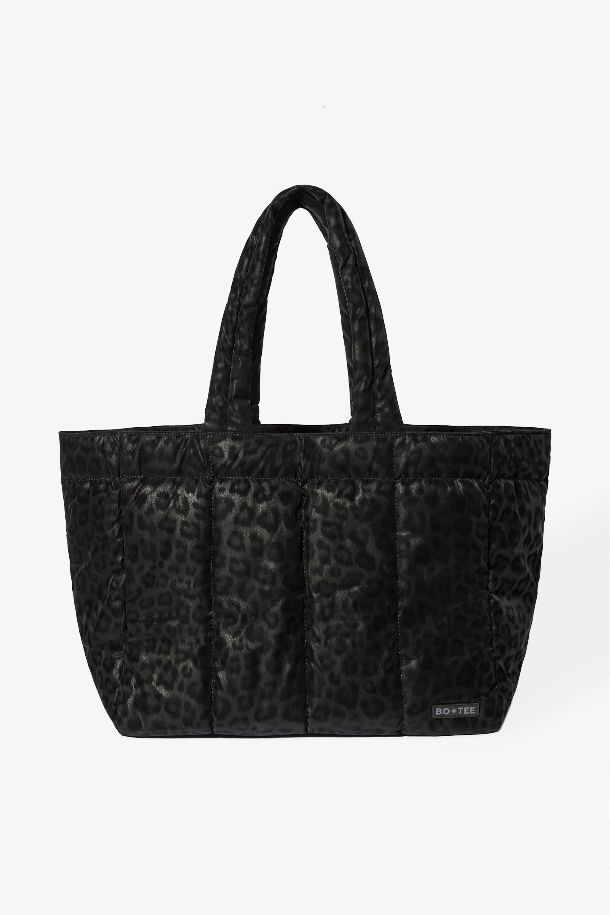 Waterproof Puffer Tote Bag in Black