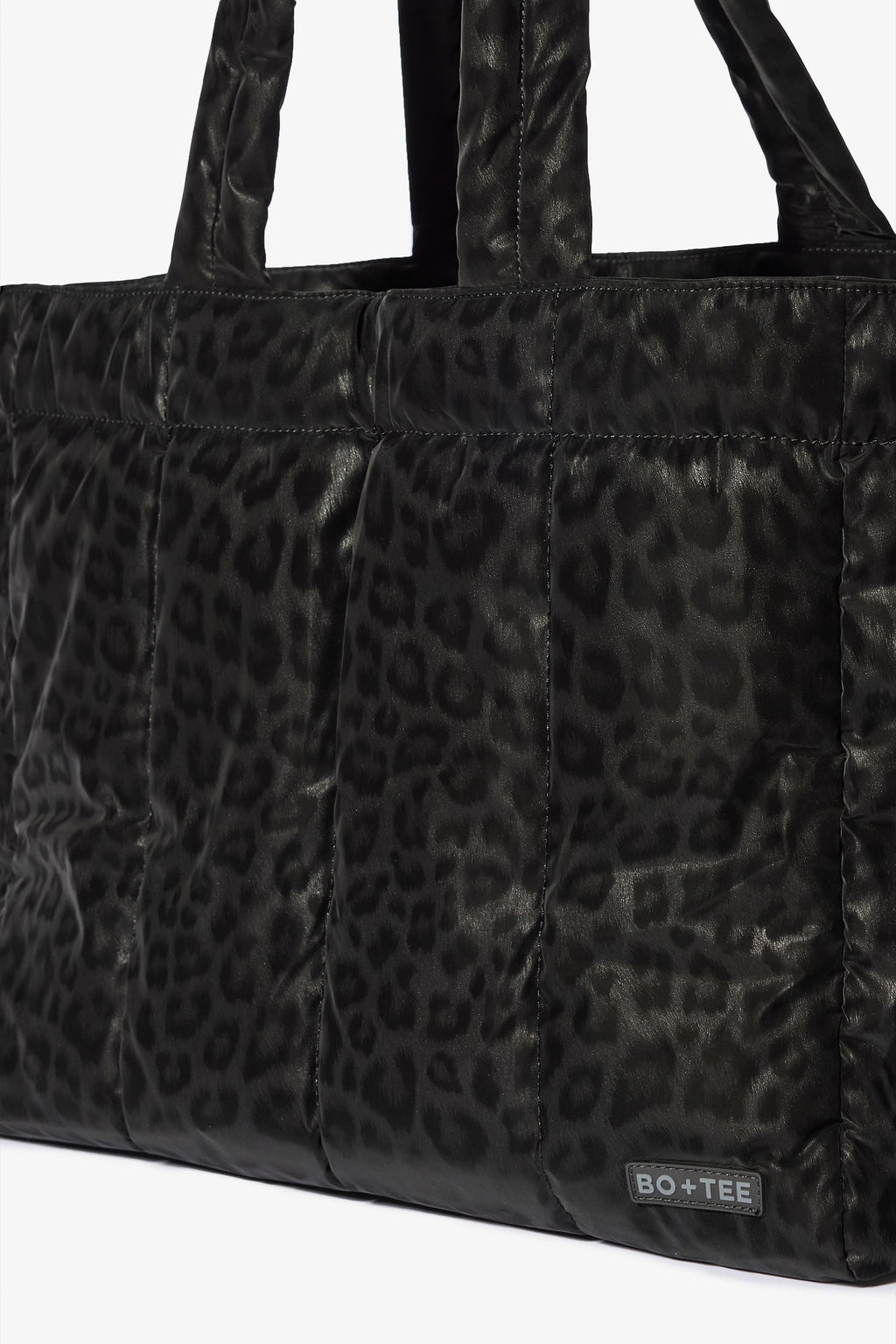 Waterproof Puffer Tote Bag in Black