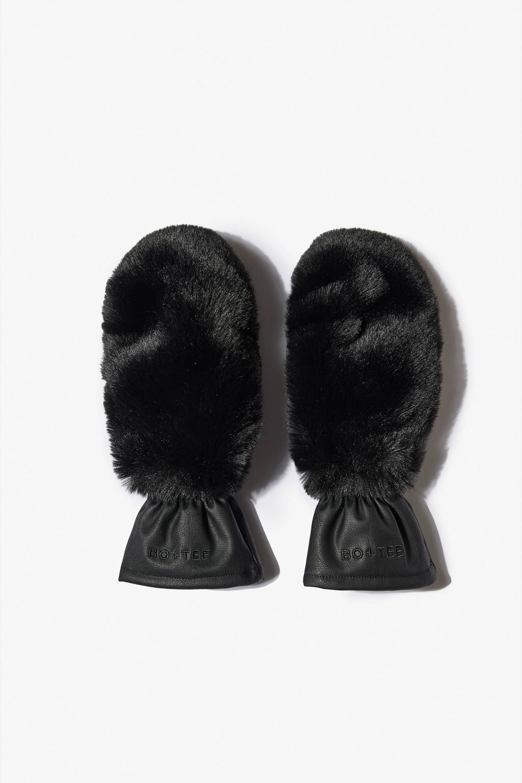 Faux-Fur Gloves in Black