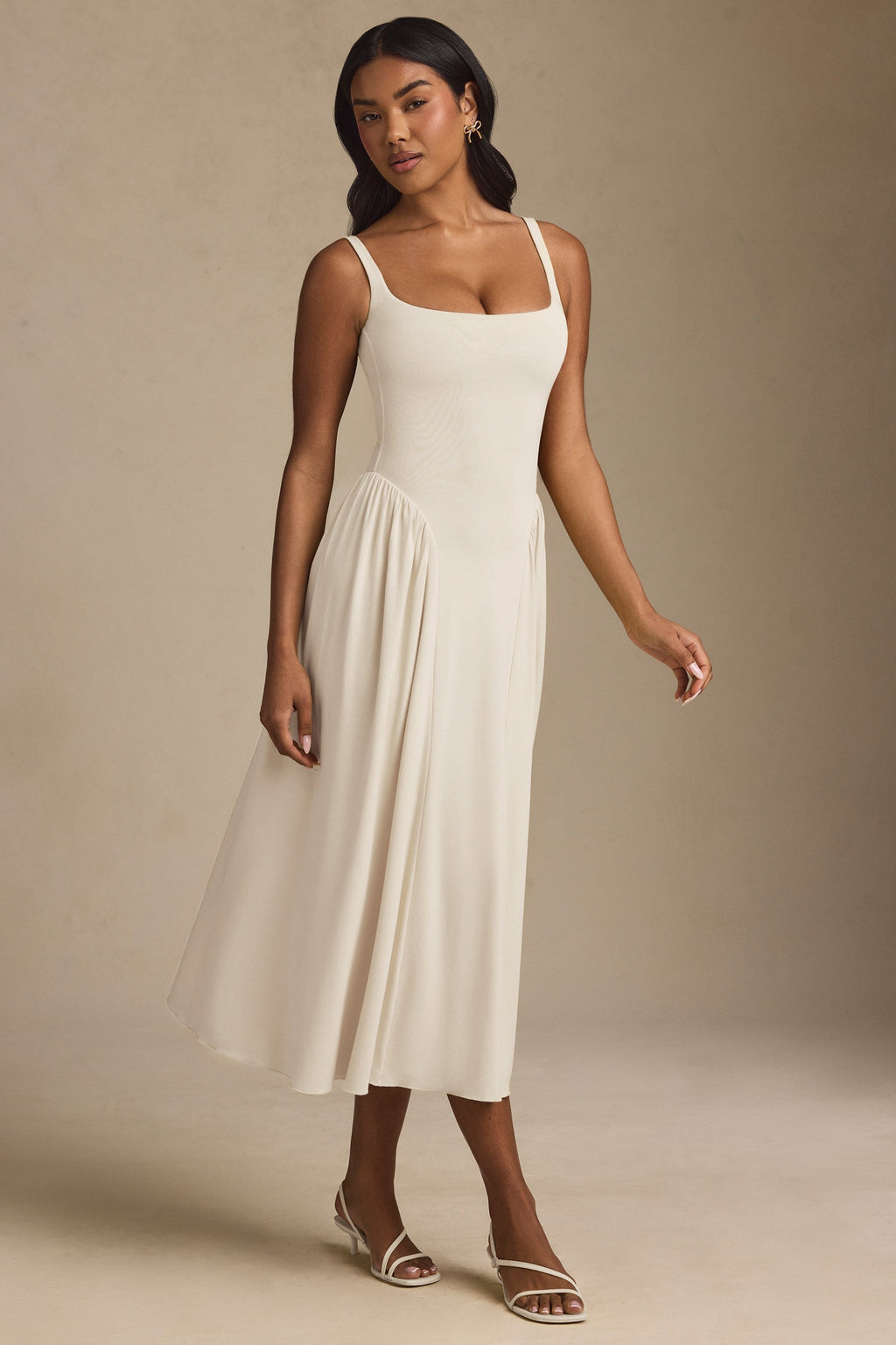 Modal A-Line Midaxi Dress in Ivory