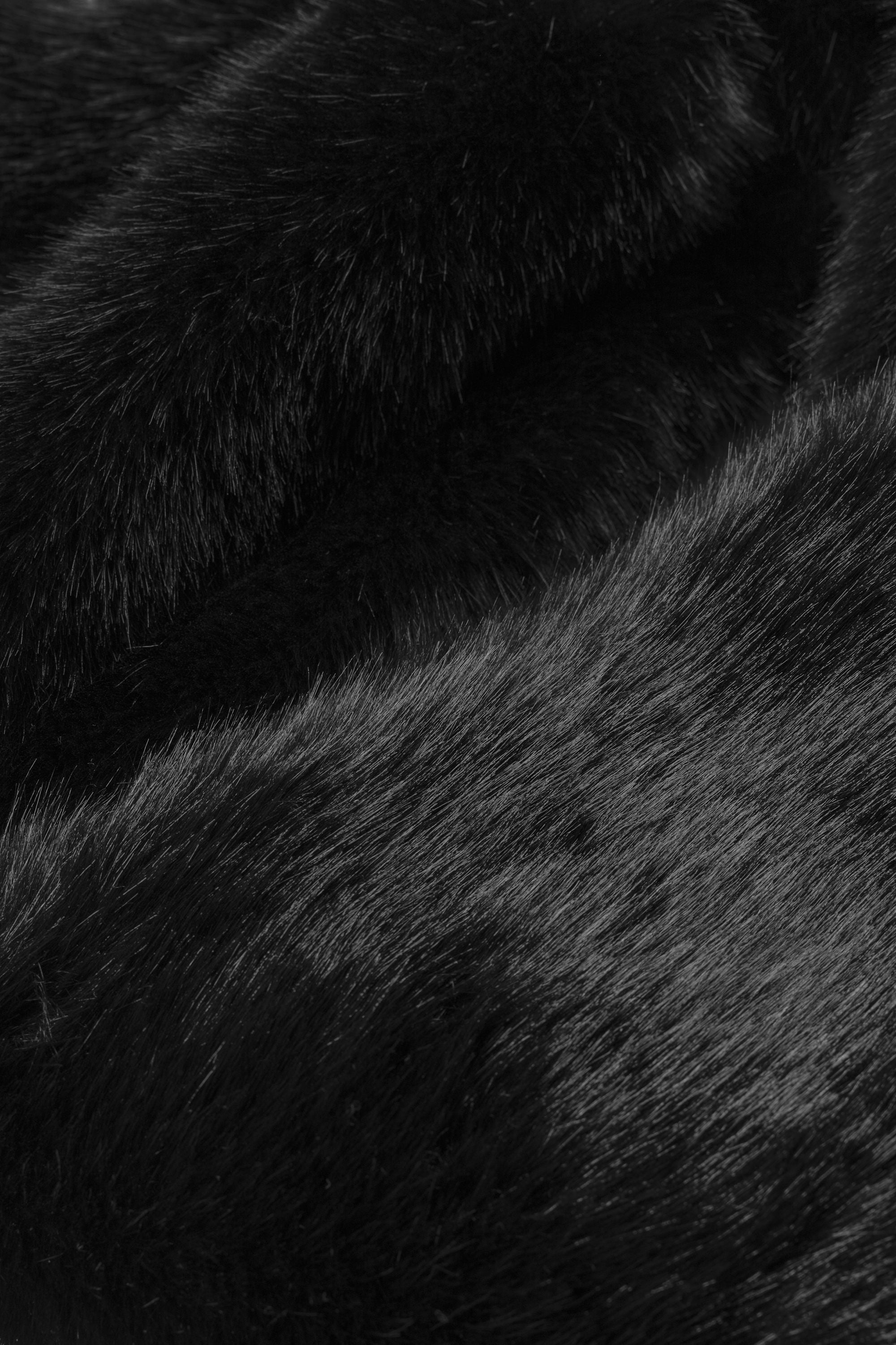 Faux Fur Cropped Bolero in Black