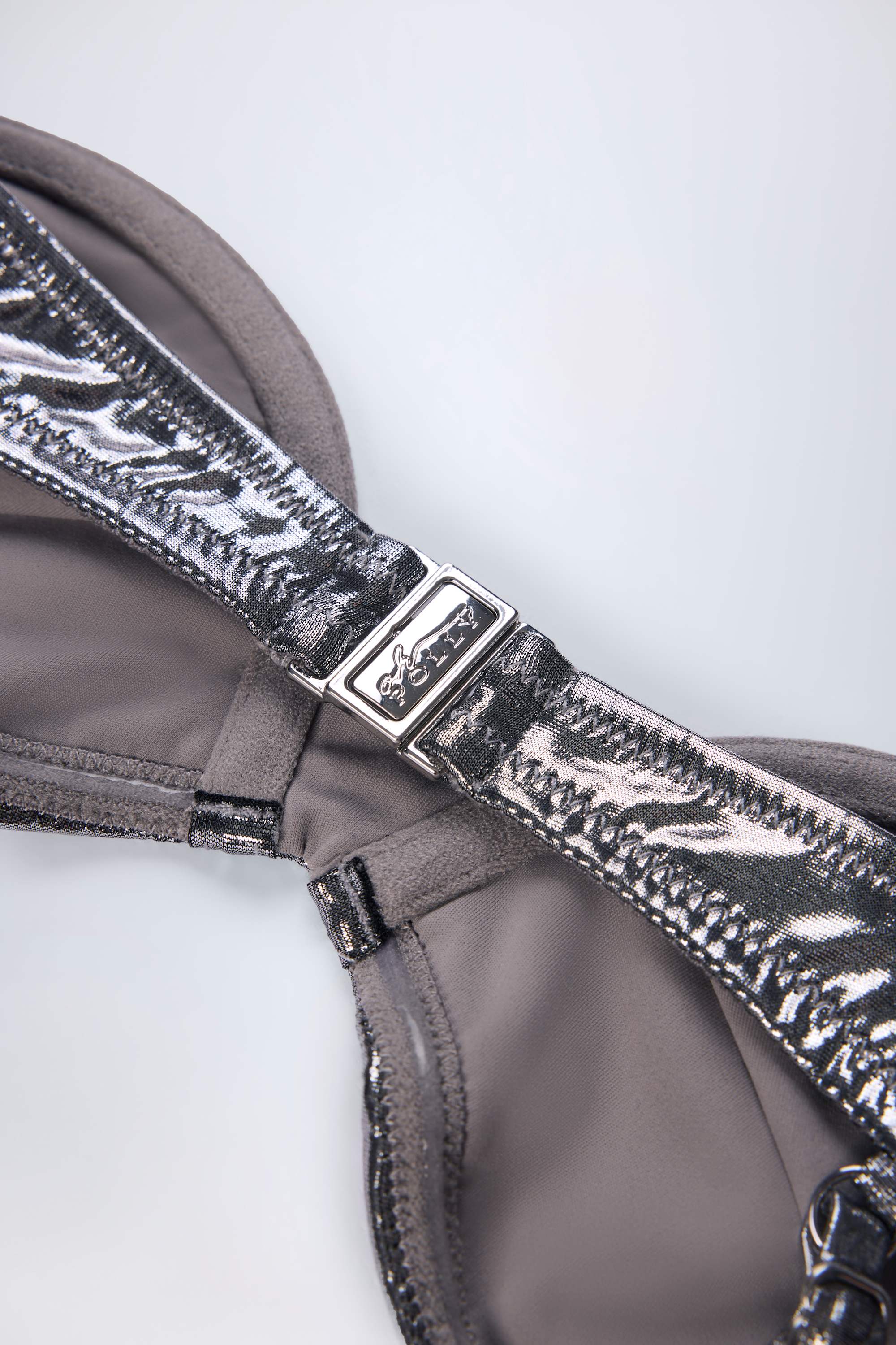 Underwired Bikini Top in Silver