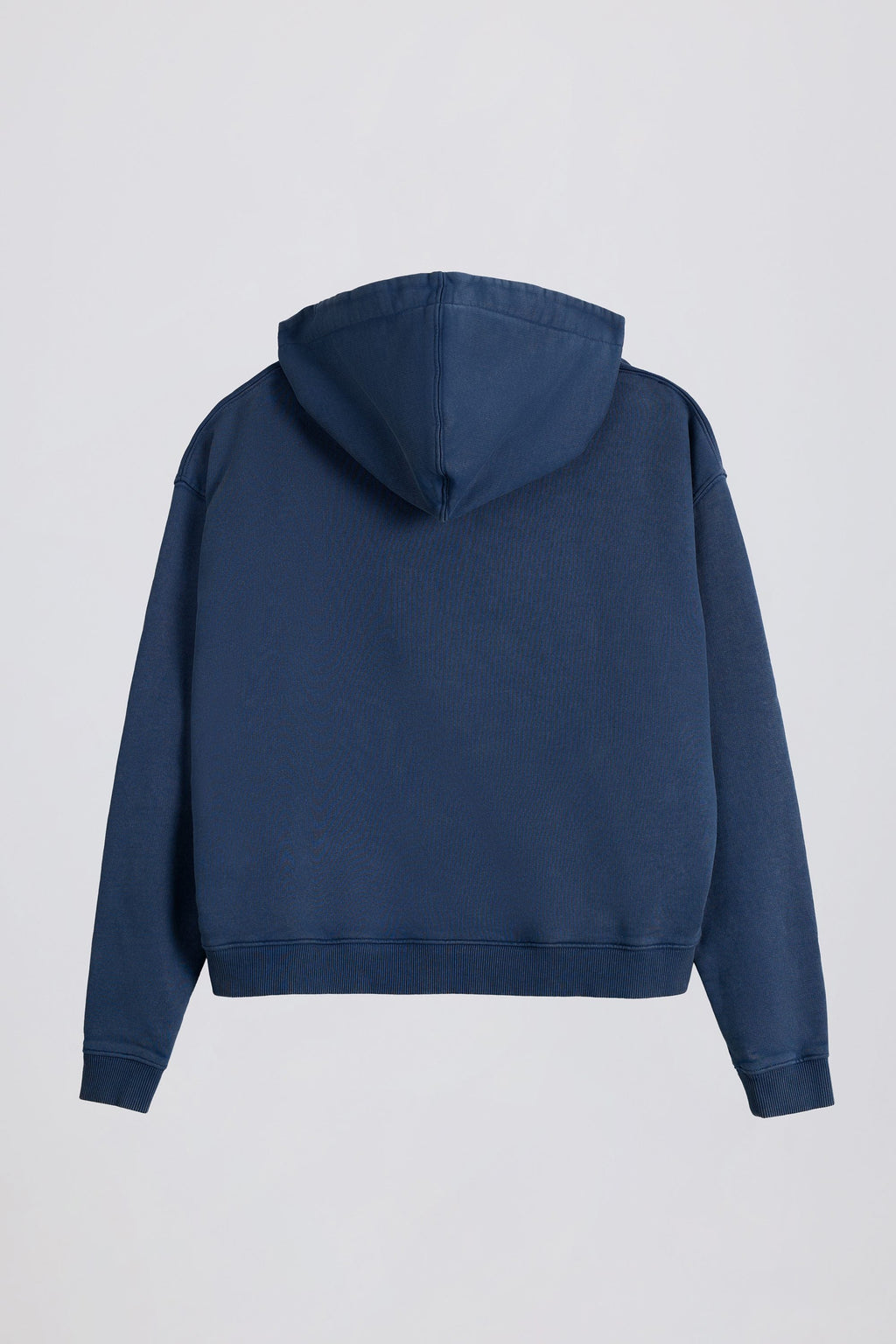 Soft Cotton Jersey Acid Wash Oversized Hoodie in Blue