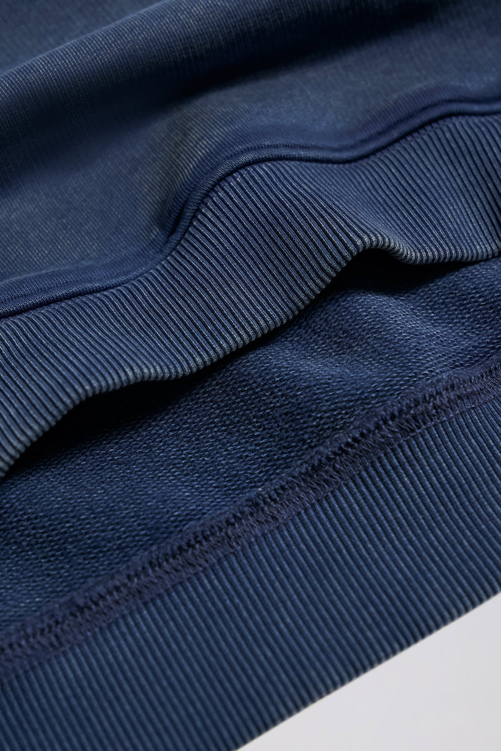 Soft Cotton Jersey Acid Wash Oversized Hoodie in Blue