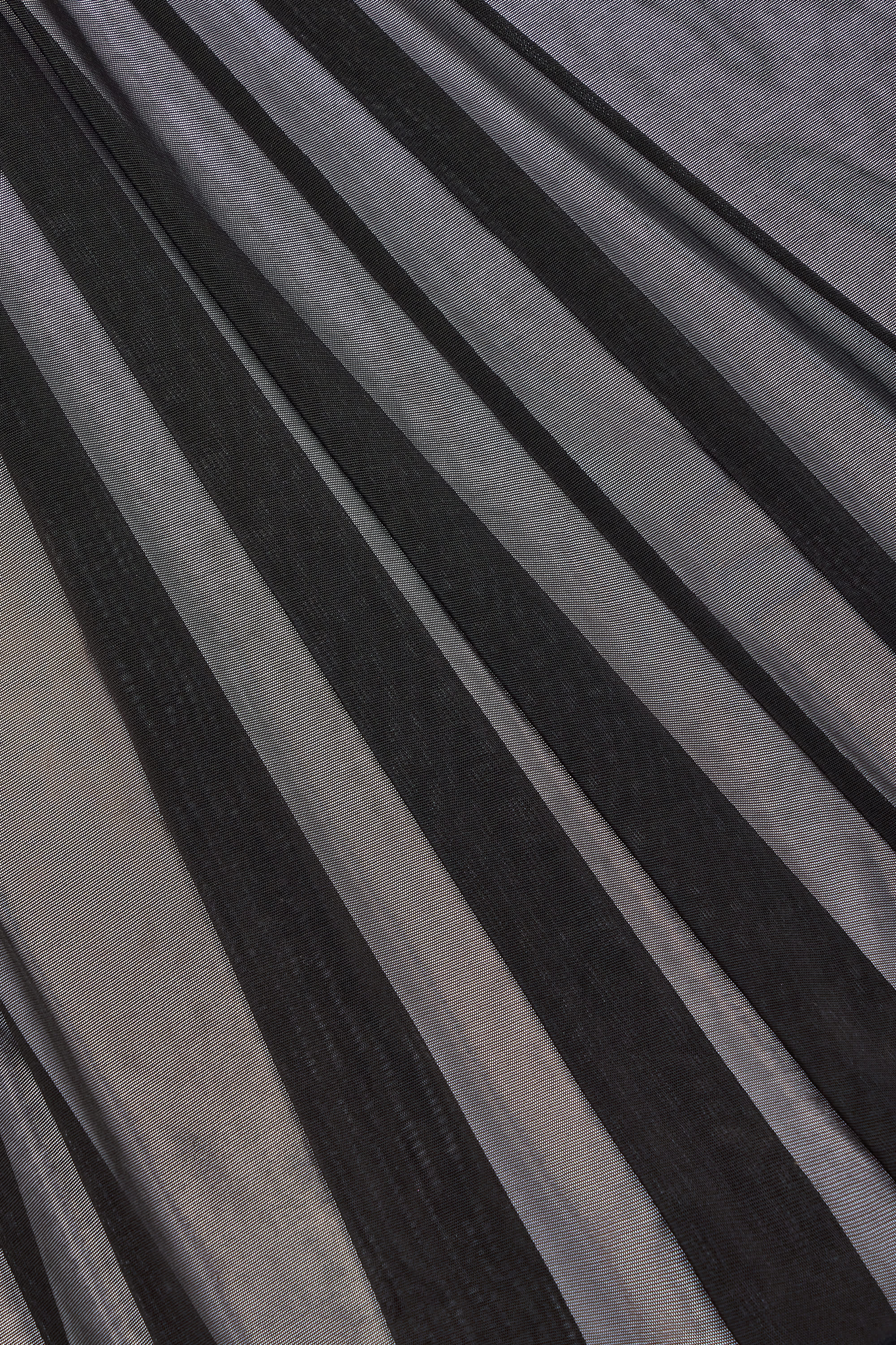 Ruched Hardware-Detail Fishtail Maxi Skirt in Black