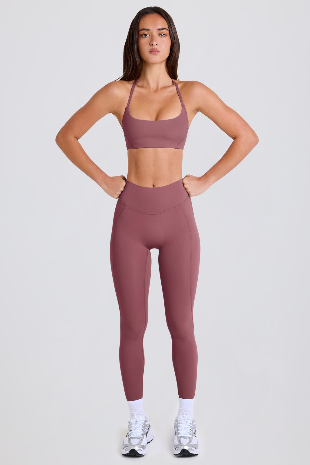 Four-Way Stretch High-Waist Leggings in Acai