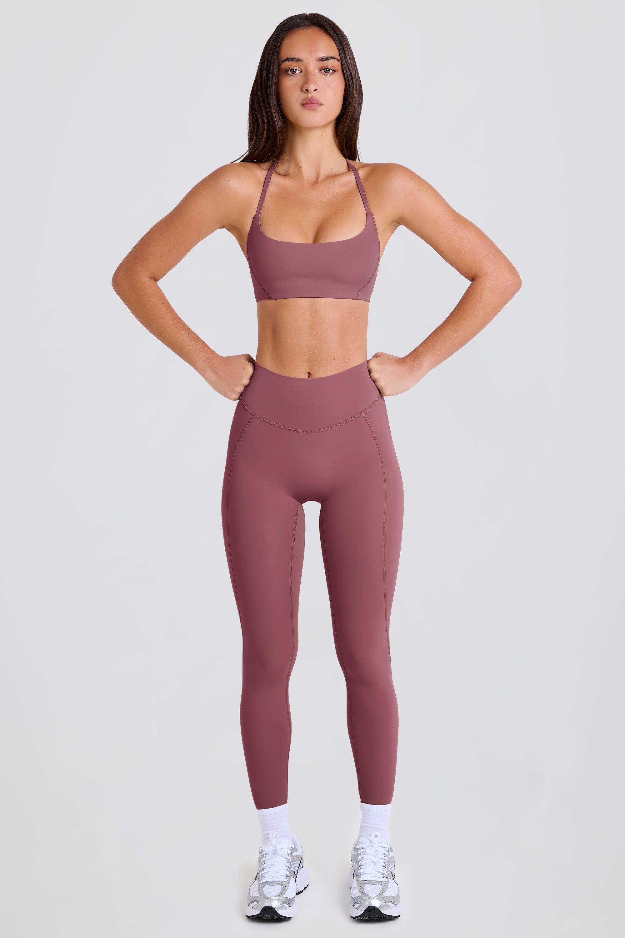 Four-Way Stretch High-Waist Leggings in Acai