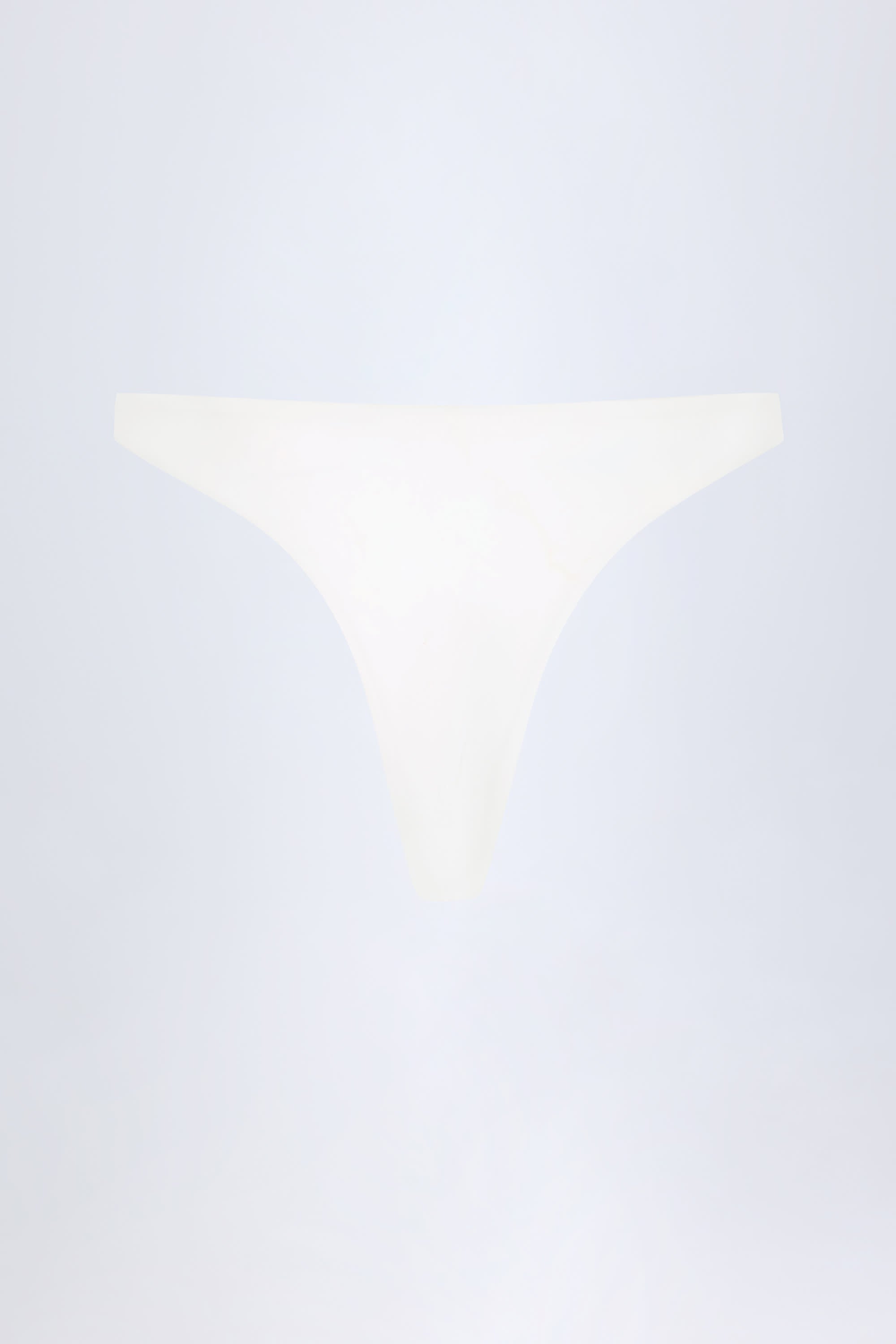 Hardware-Detail Cheeky Bikini Bottoms in White