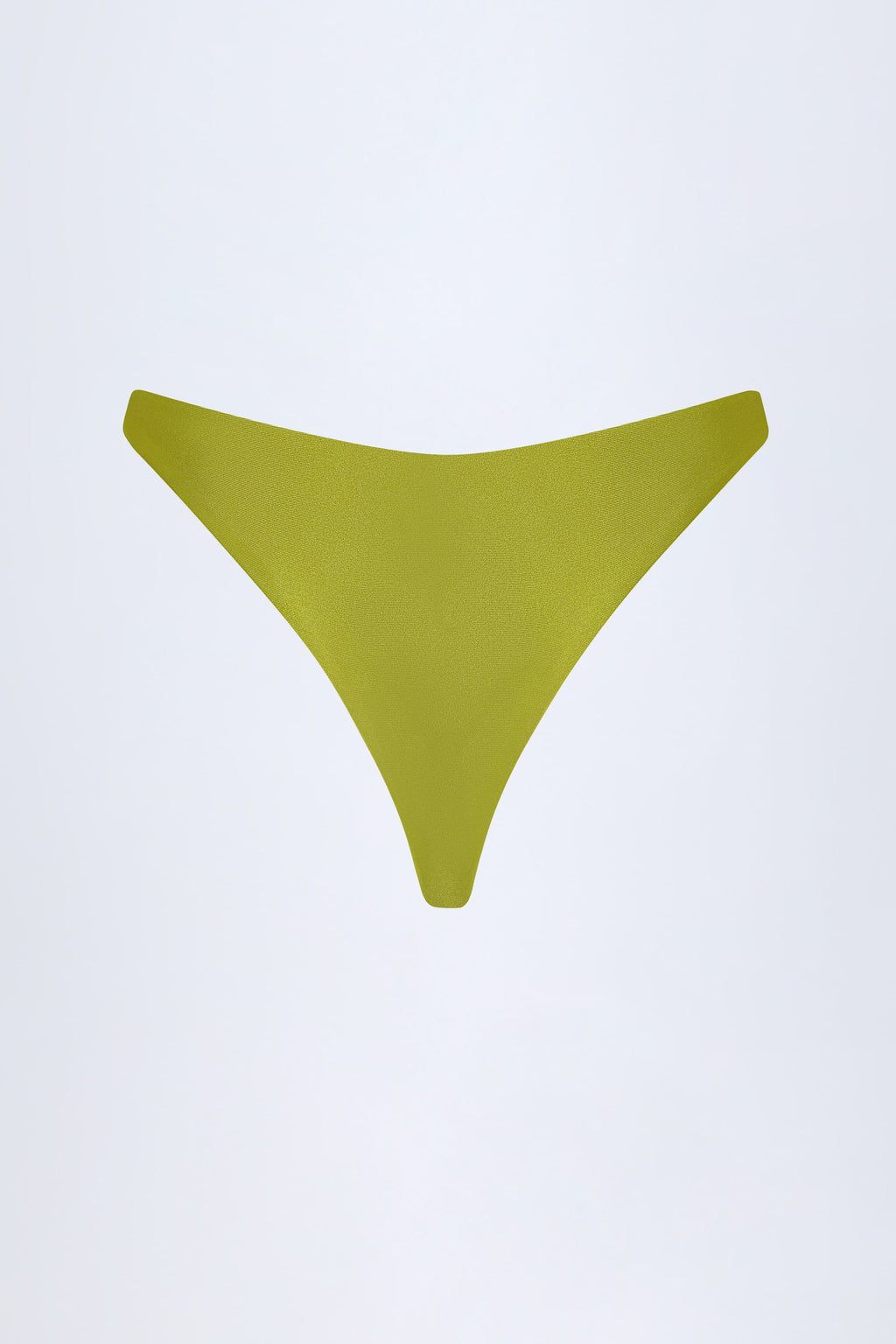 Bead-Embellished Cheeky Bikini Bottoms in Olive Green