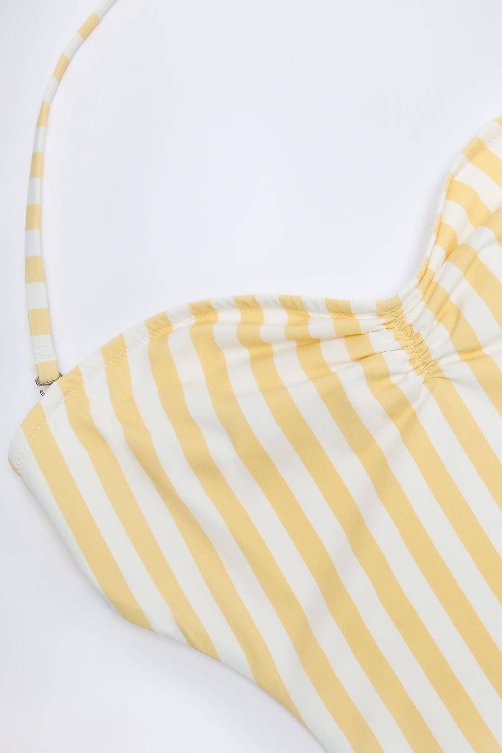 Cut-Out Halterneck Swimsuit in Lemon