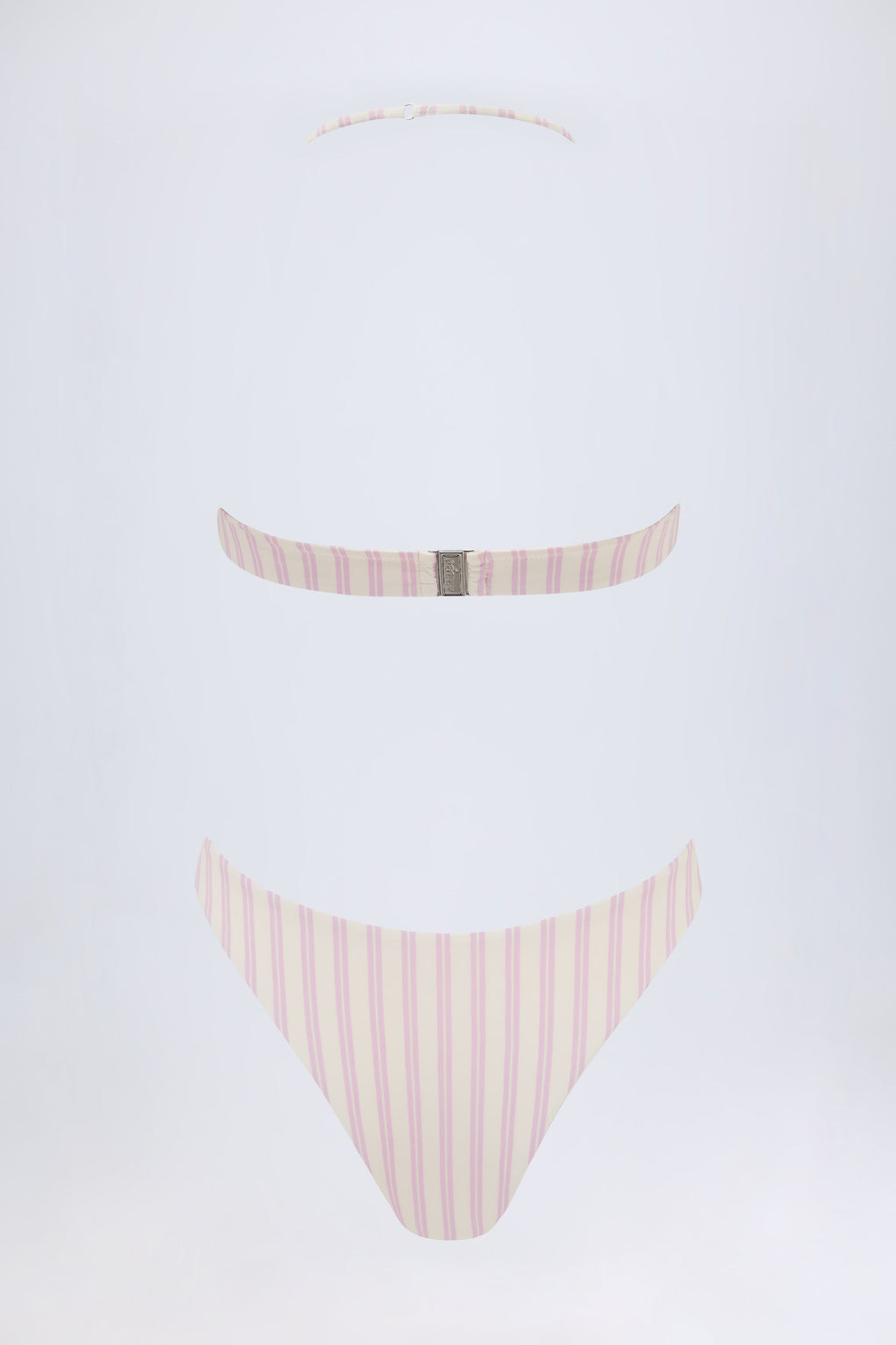 Cut-Out Halterneck Swimsuit in Mauve