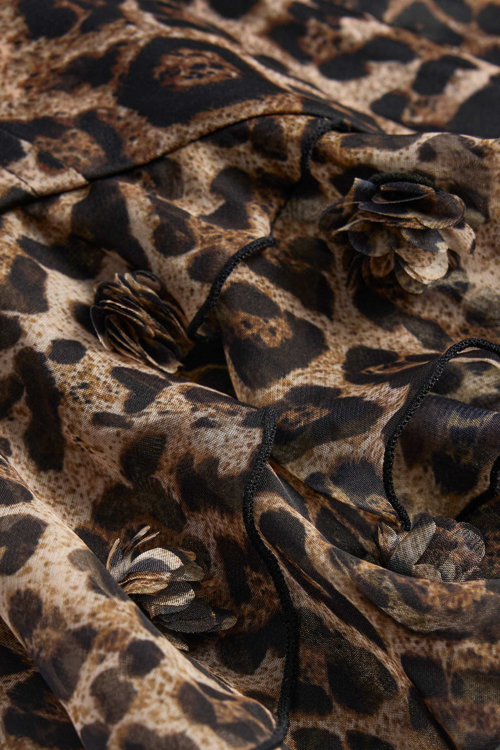 Ruffled Corset Bodysuit in Leopard Print