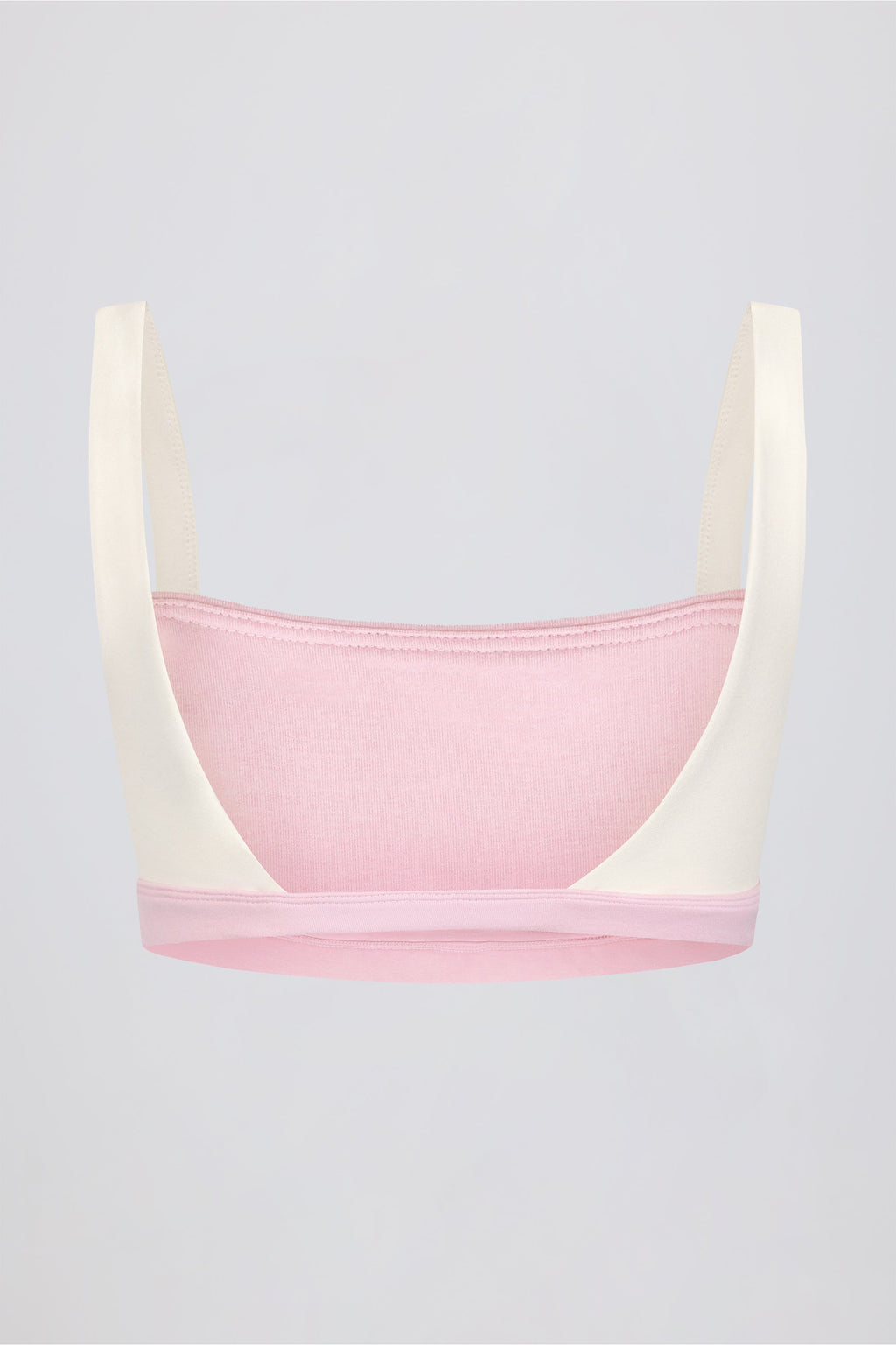 Contrast Sports Bra in Pale Pink Marl