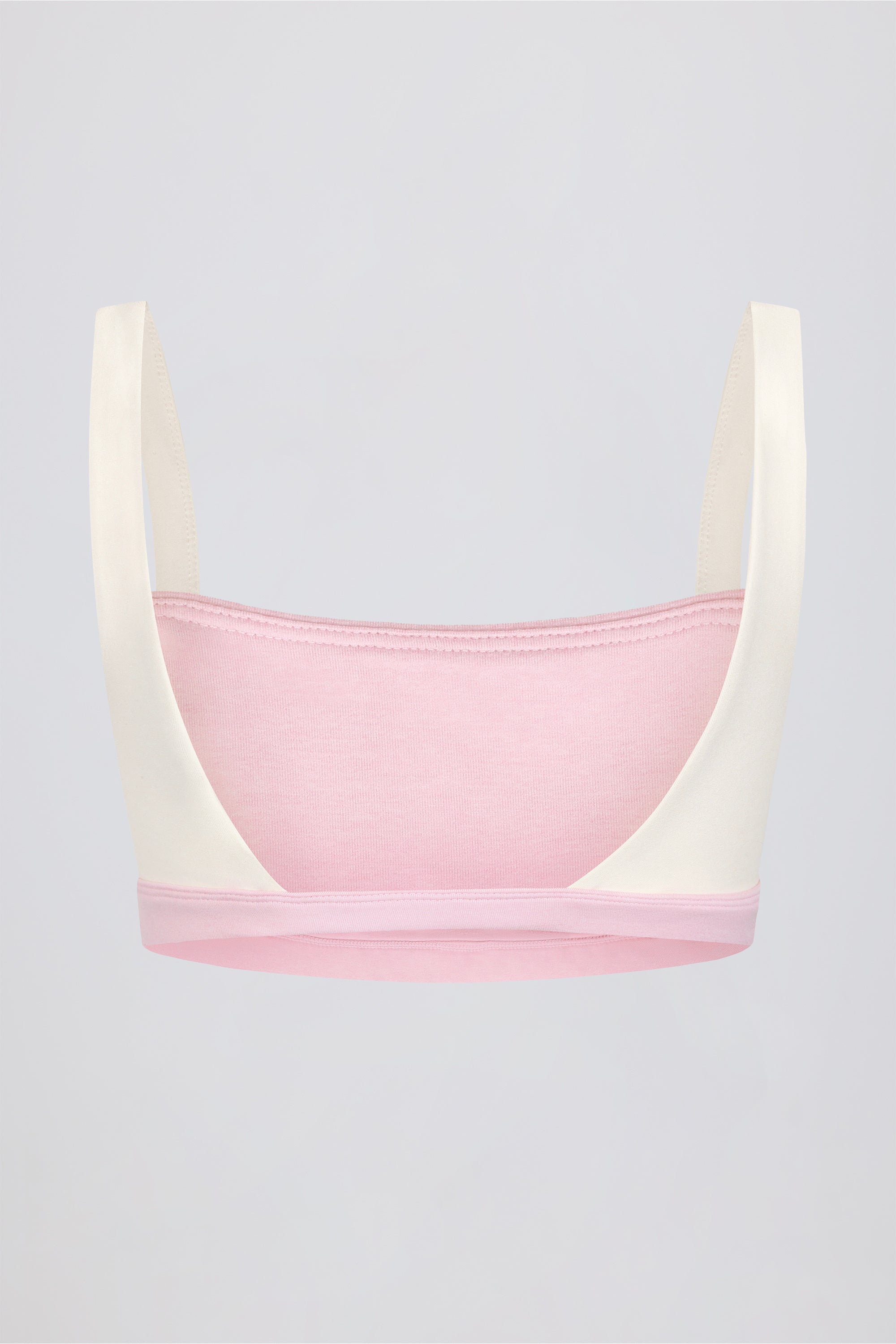 Contrast Sports Bra in Pale Pink Marl