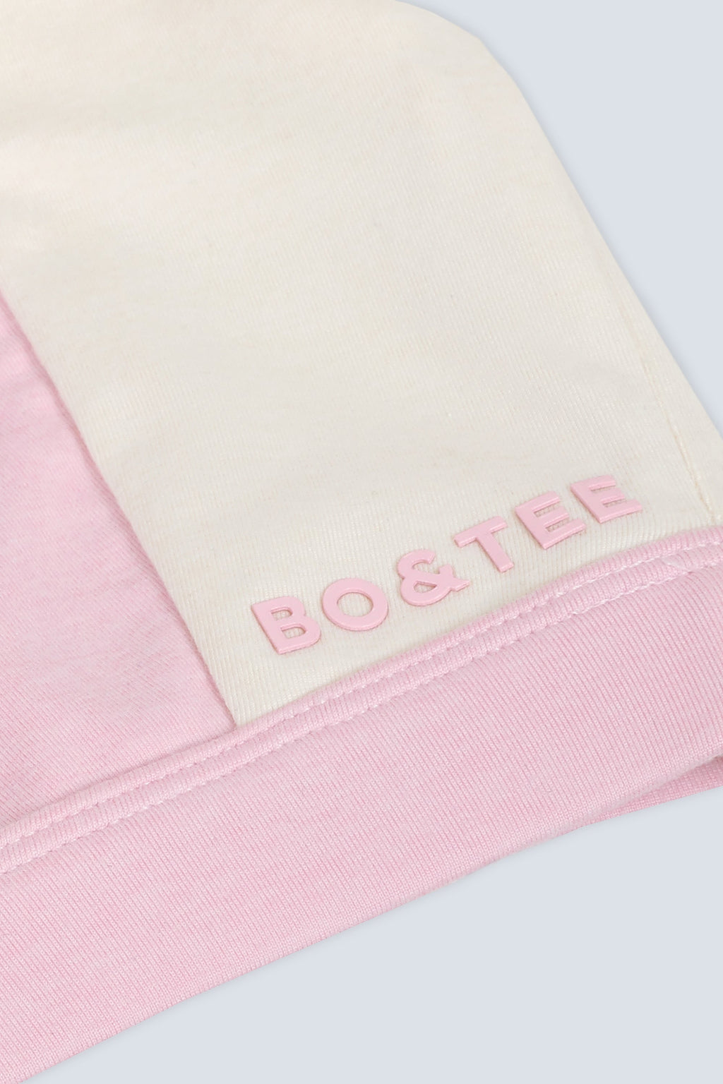 Contrast Sports Bra in Pale Pink Marl