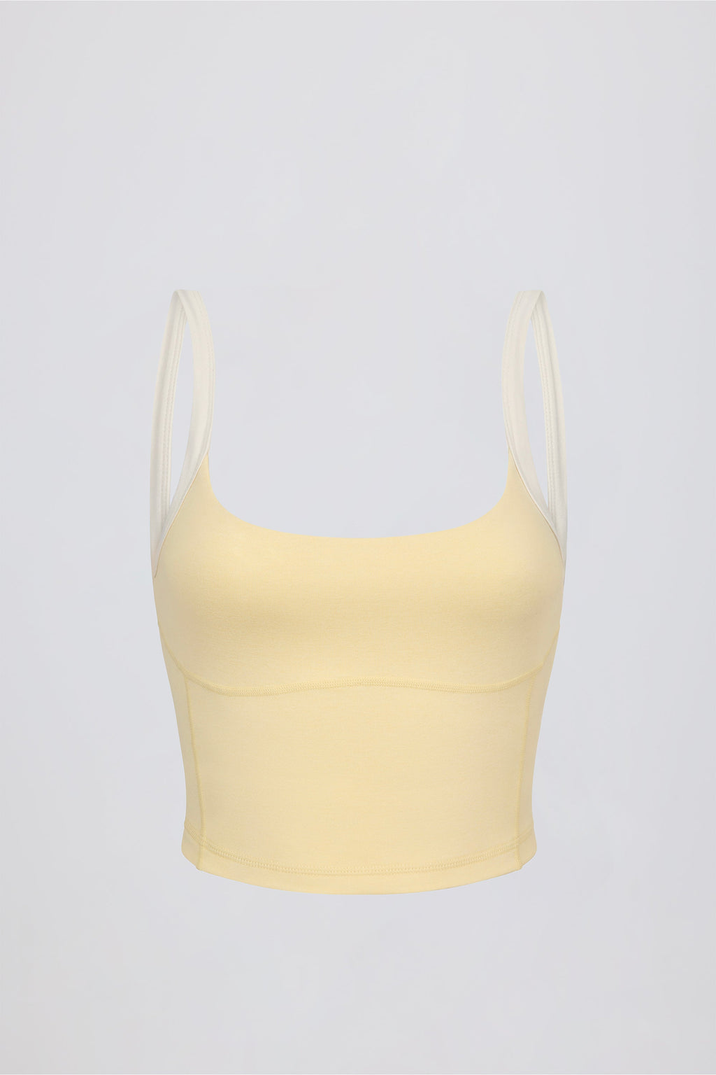 Cropped Tank Top in Lemon Marl