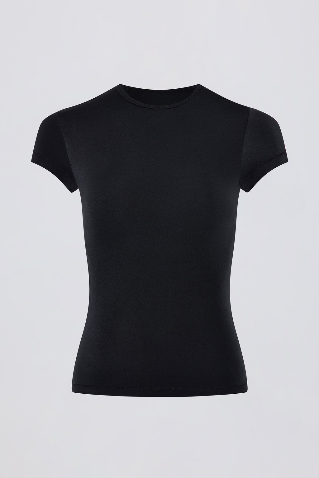 Cut-Out Longline T-Shirt in Black