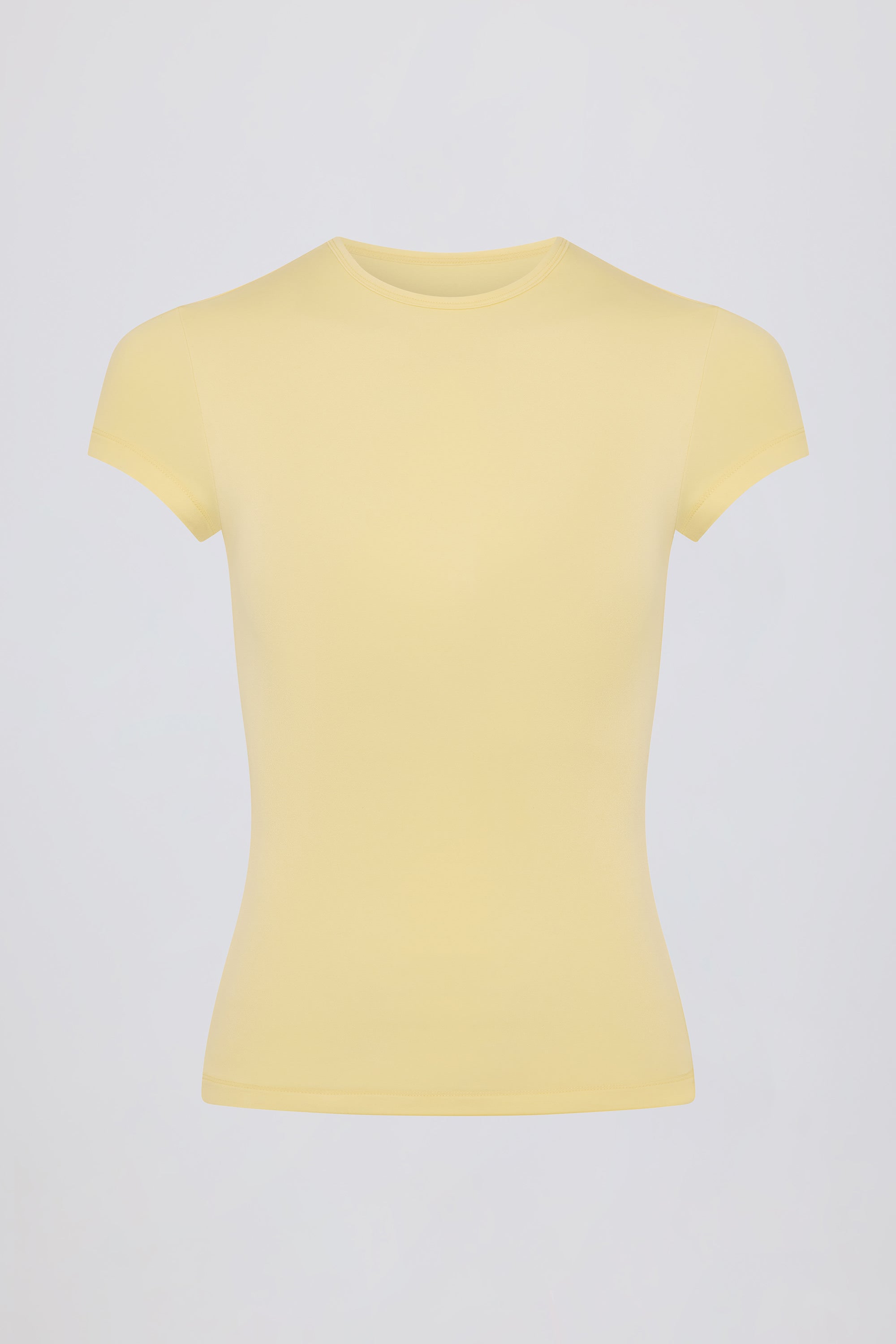 Cut-Out Longline T-Shirt in Lemon
