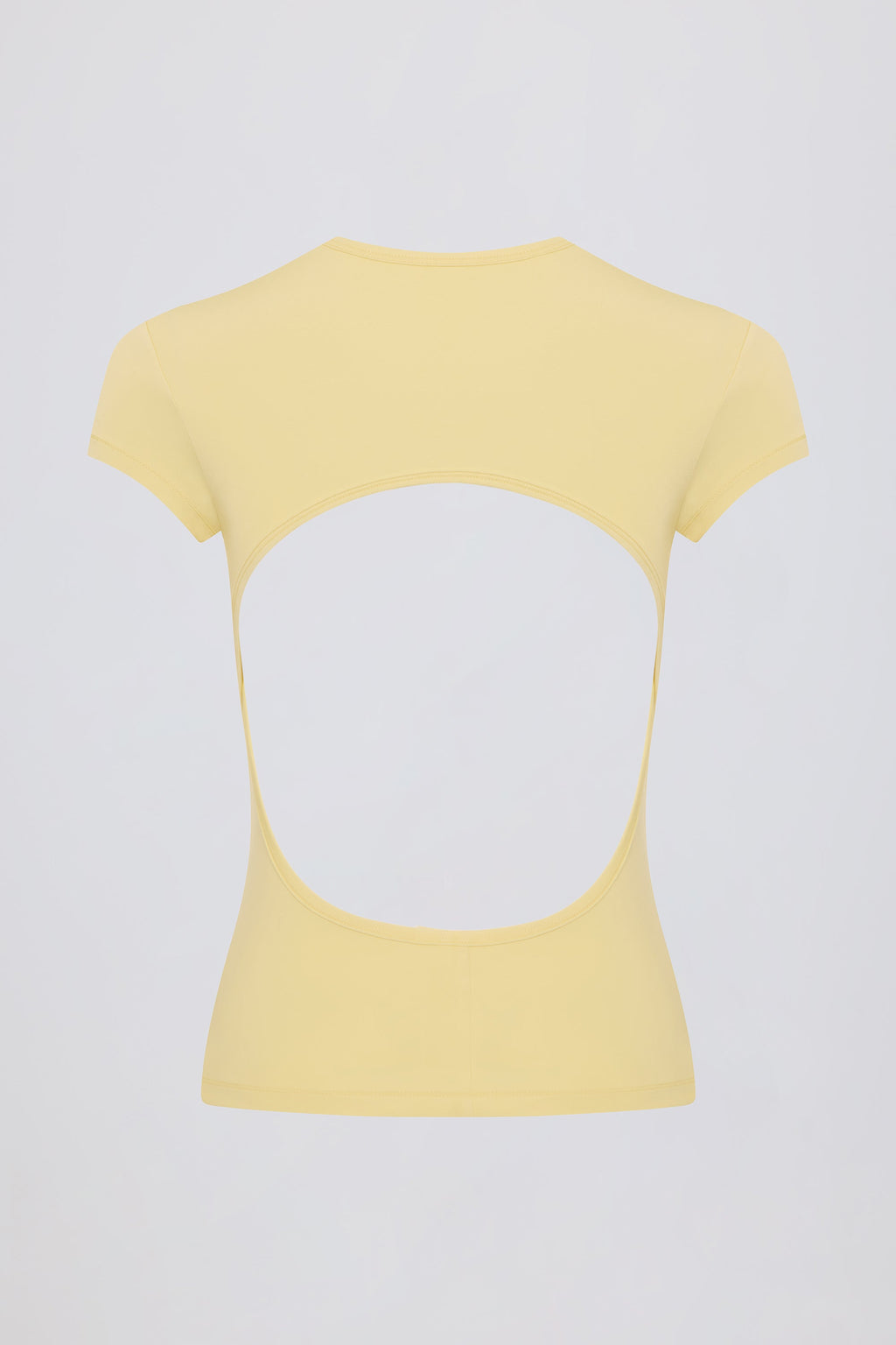 Cut-Out Longline T-Shirt in Lemon