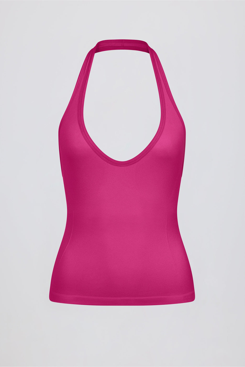 Define Luxe Halterneck Tank Top in Berry
