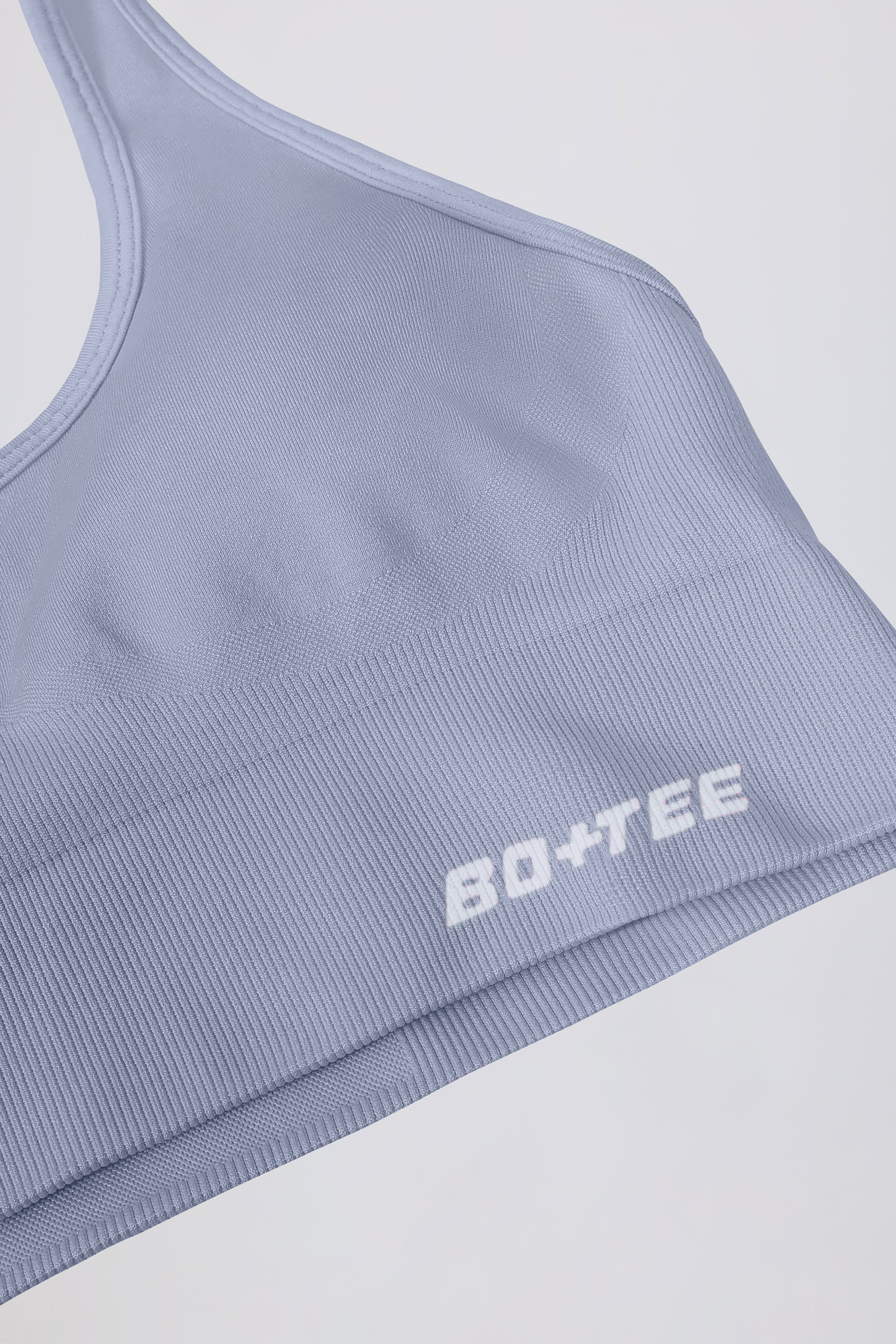 Define Luxe Halterneck Sports Bra in Blue Grey