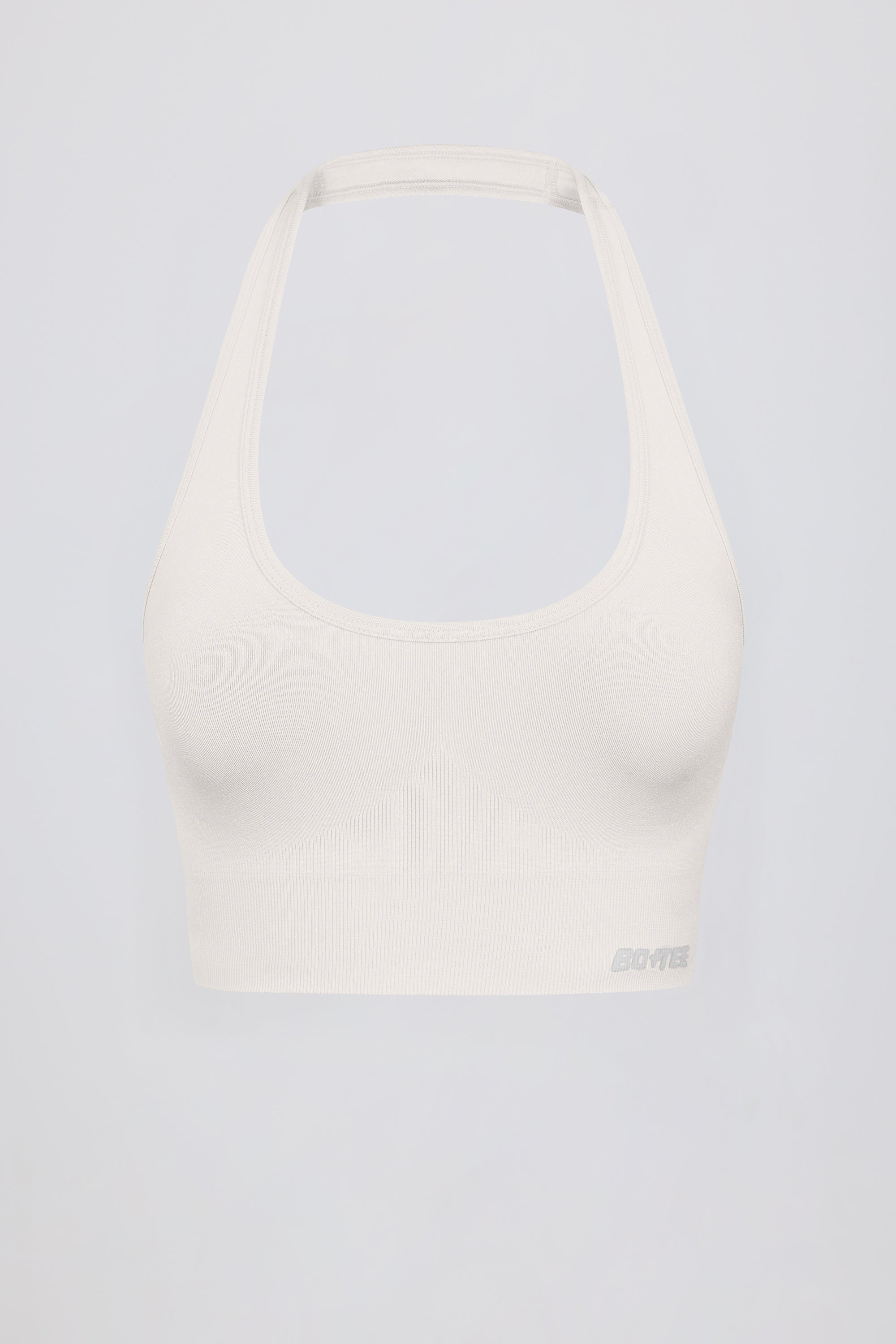 Define Luxe Halterneck Sports Bra in White