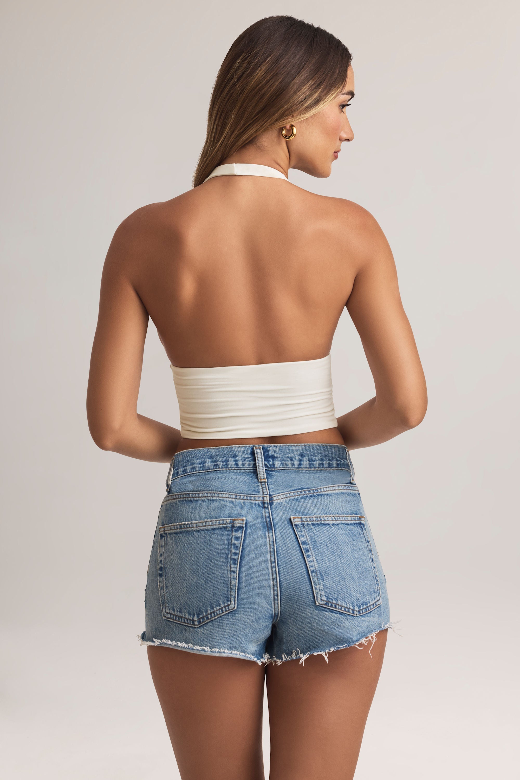 Modal Halterneck Top in White