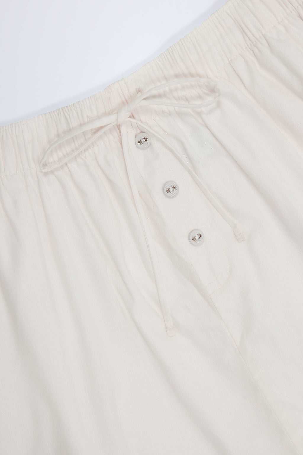 Tie-Front Cotton-Poplin Shorts in White