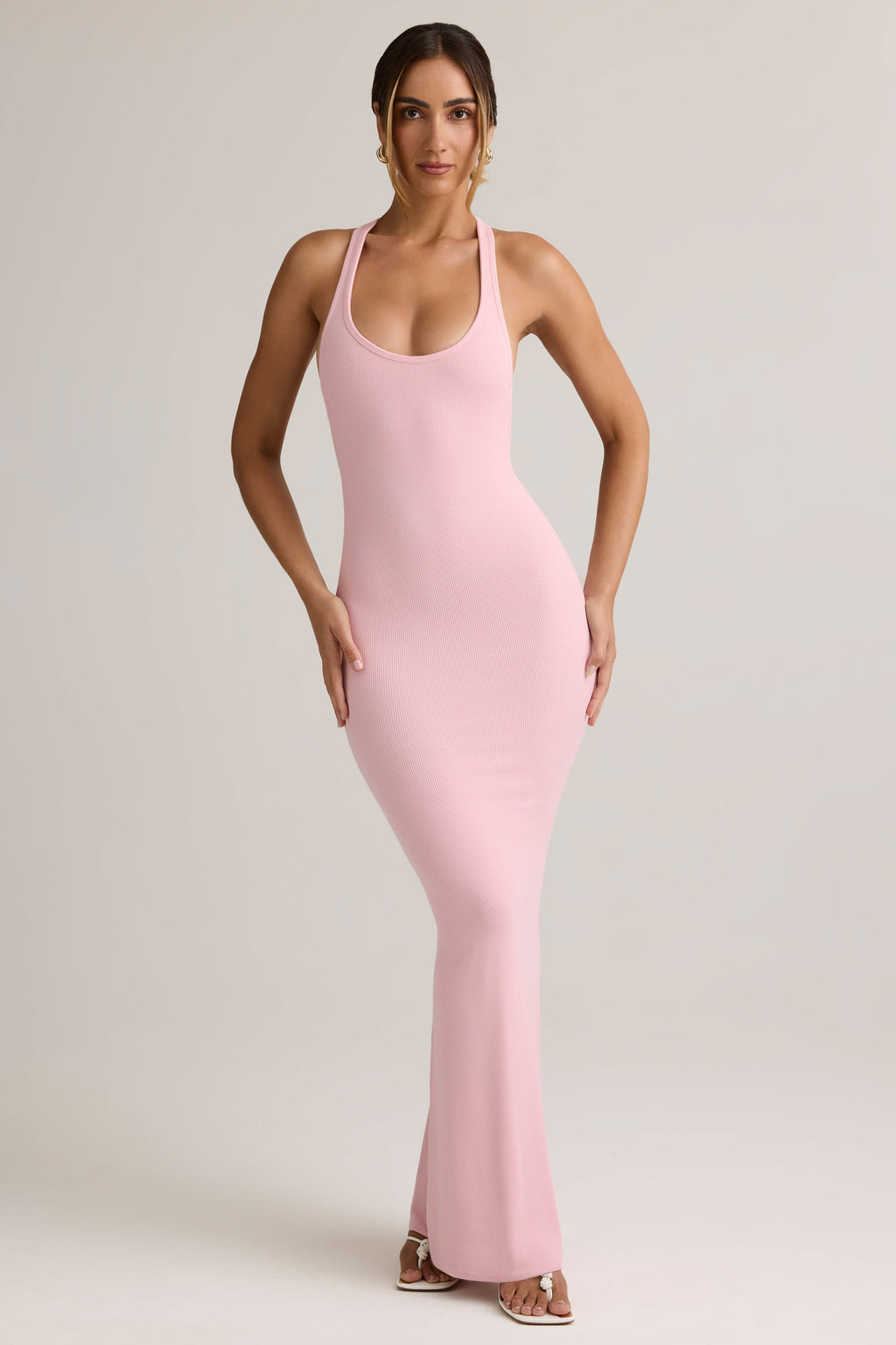 Modal Racerback Maxi Dress in Baby Pink