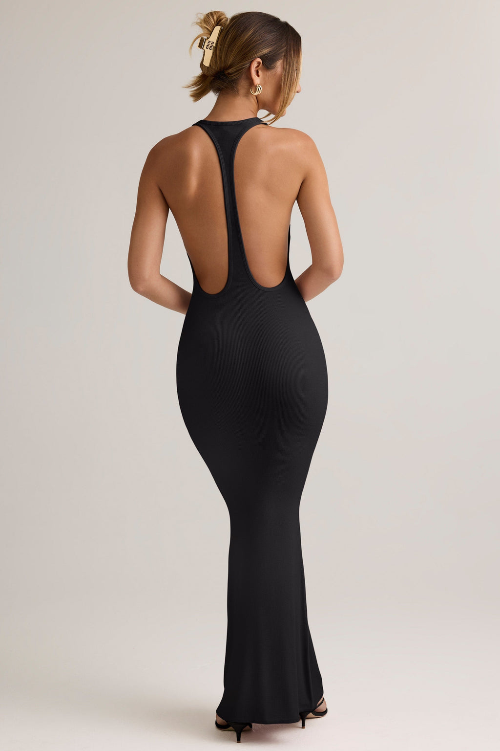 Modal Racerback Maxi Dress in Black