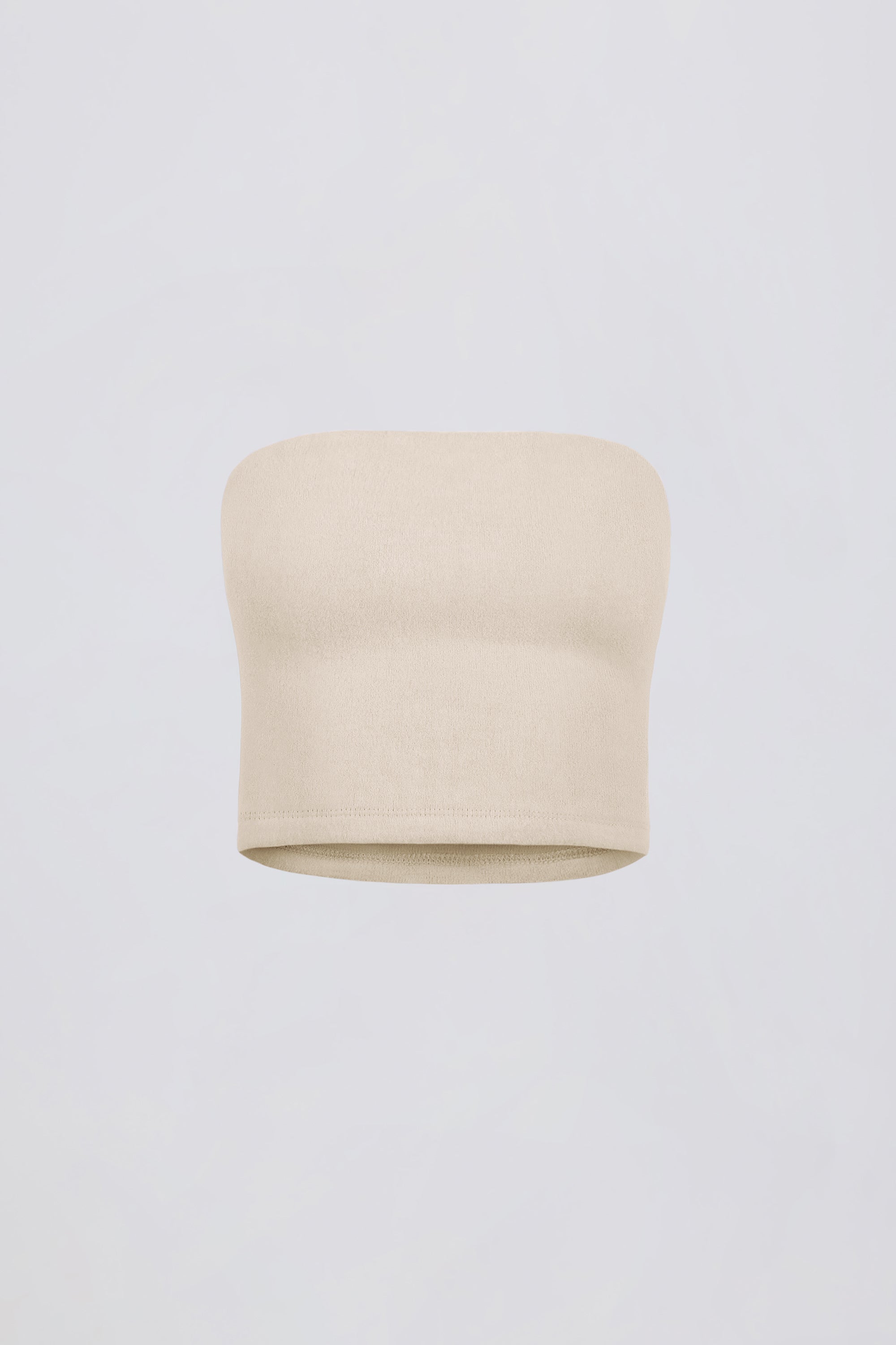 Brushed Jersey Bandeau Top in Ecru