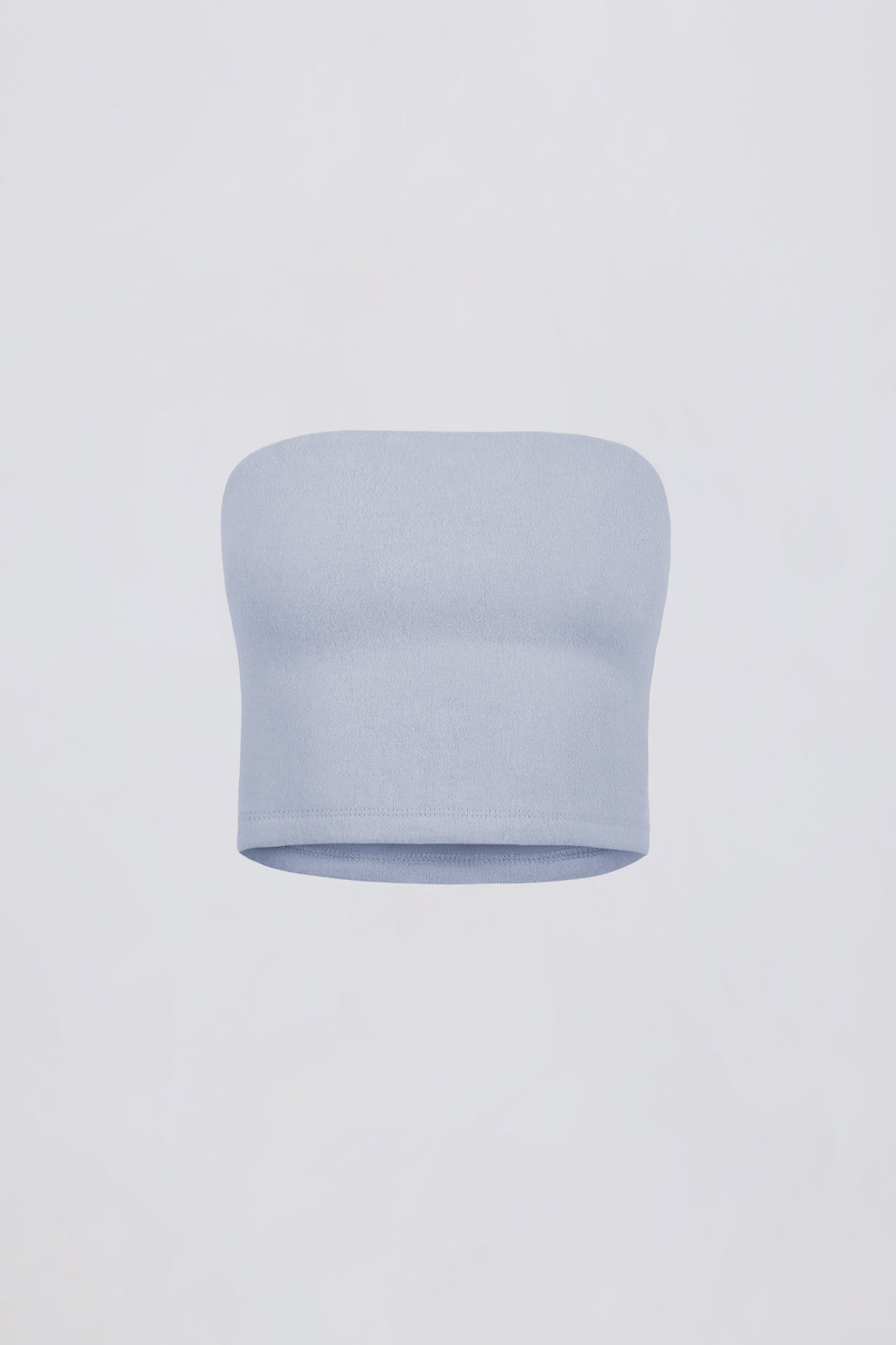Brushed Jersey Bandeau Top in Soft Blue