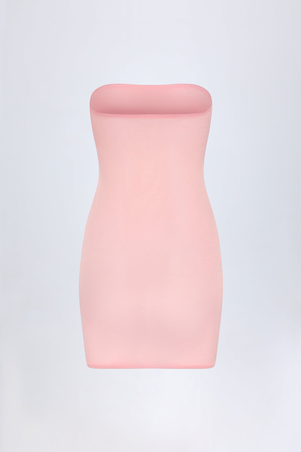 Soft Mesh Mini Slip Dress in Pink