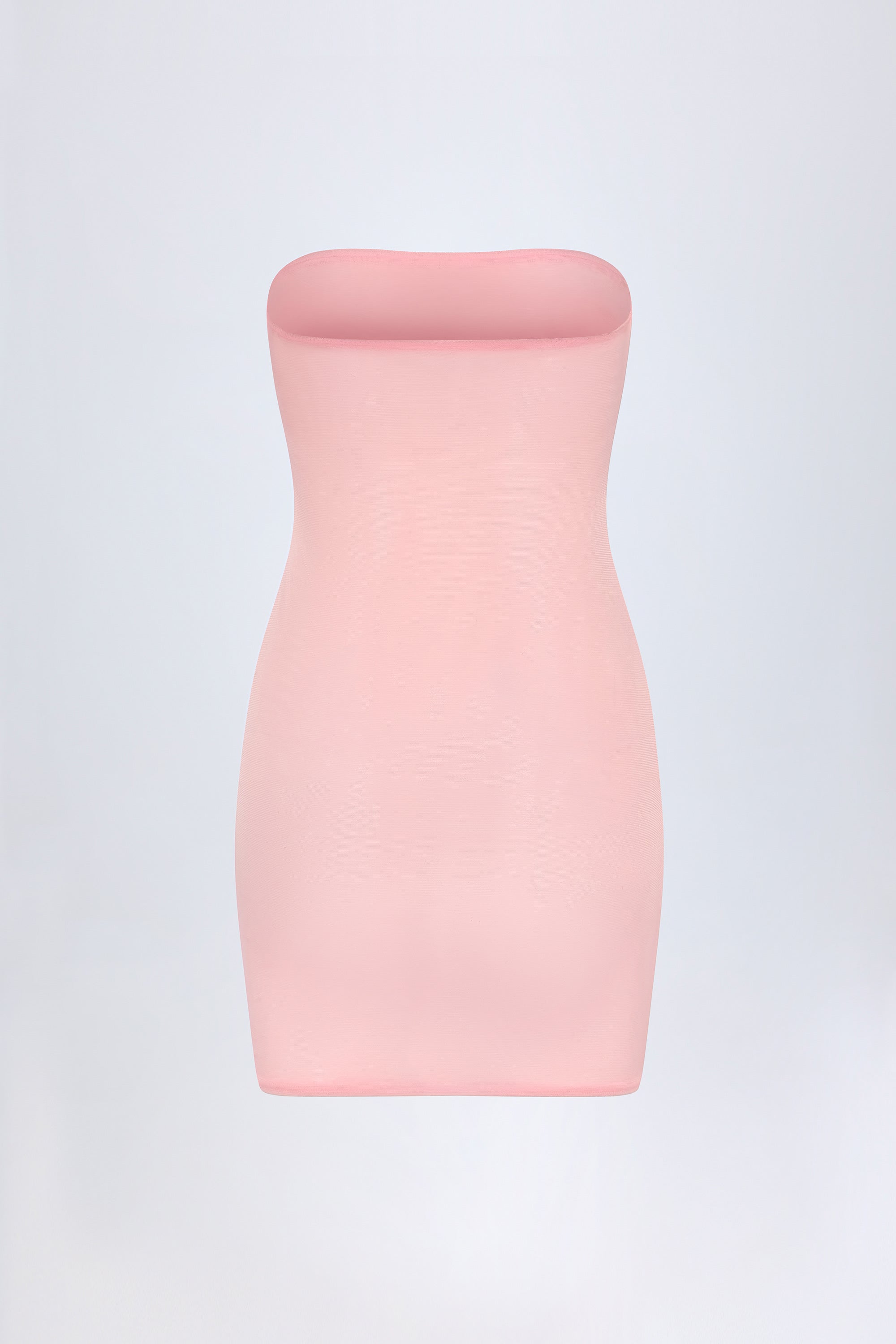 Soft Mesh Mini Slip Dress in Pink