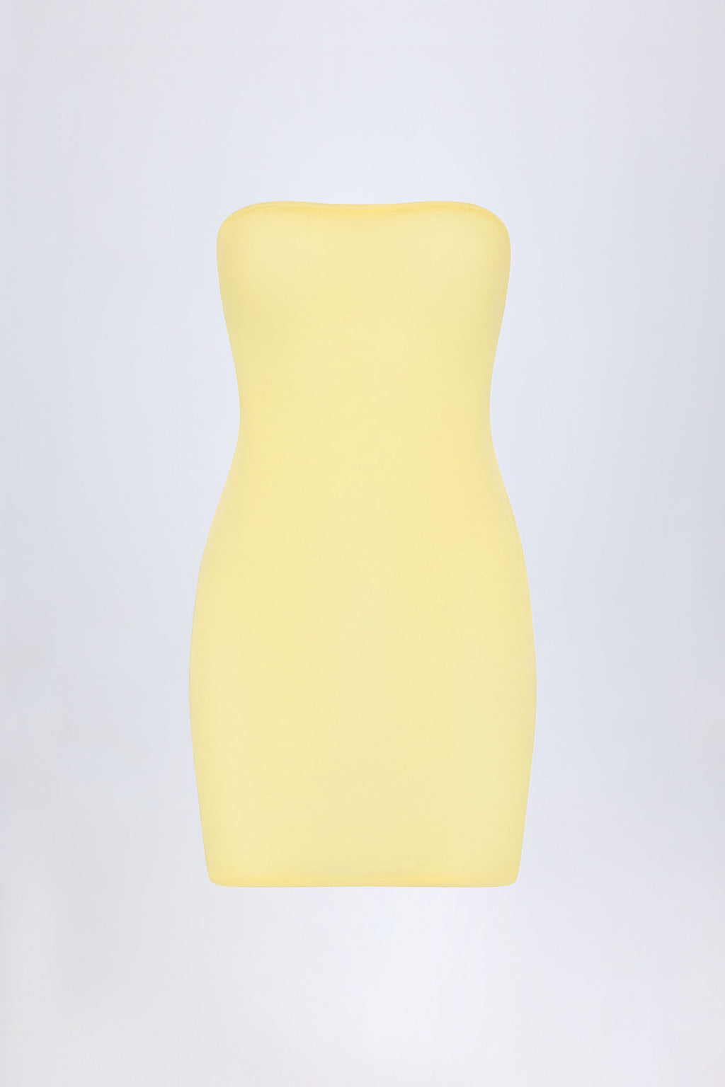 Soft Mesh Mini Slip Dress in Yellow