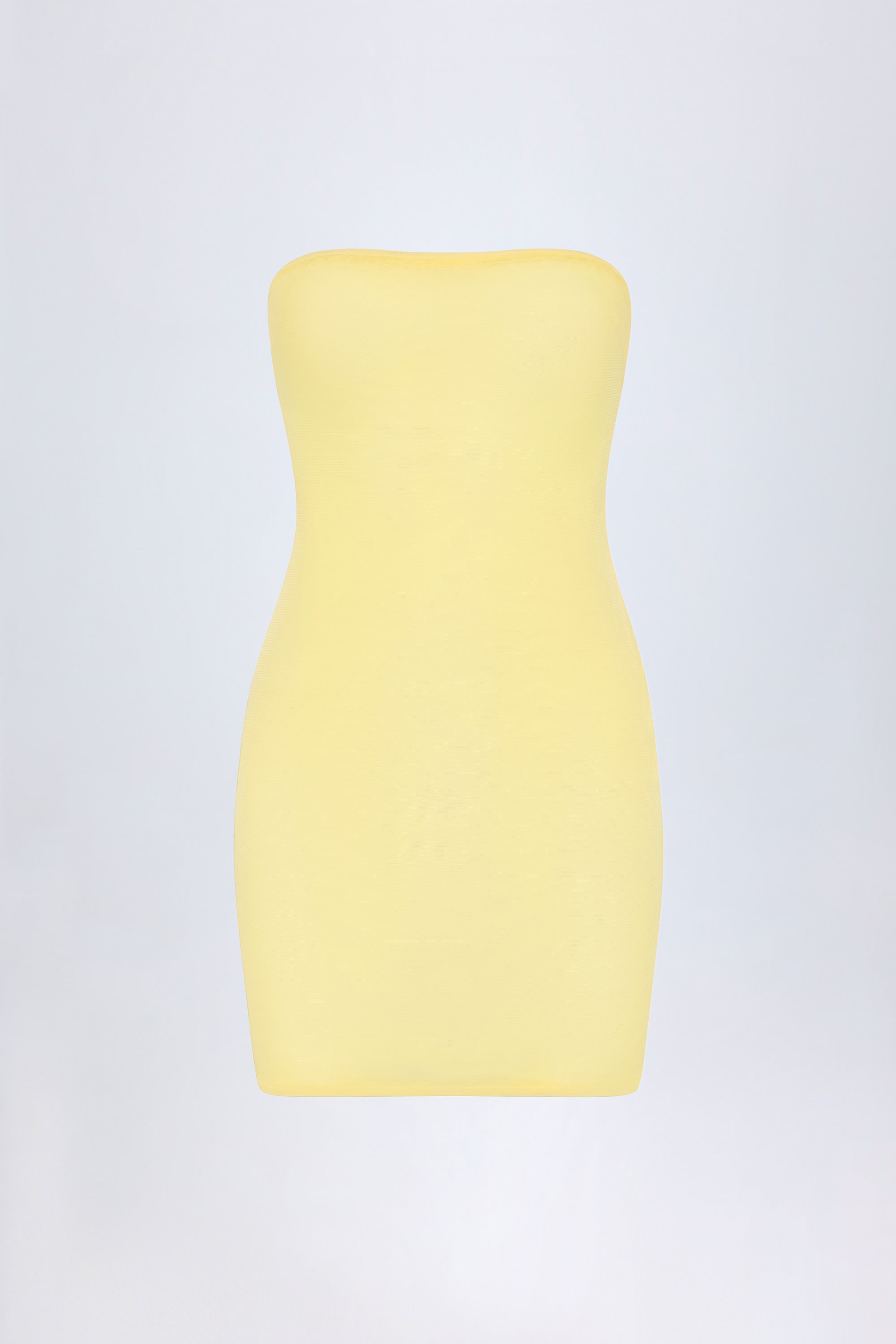 Soft Mesh Mini Slip Dress in Yellow